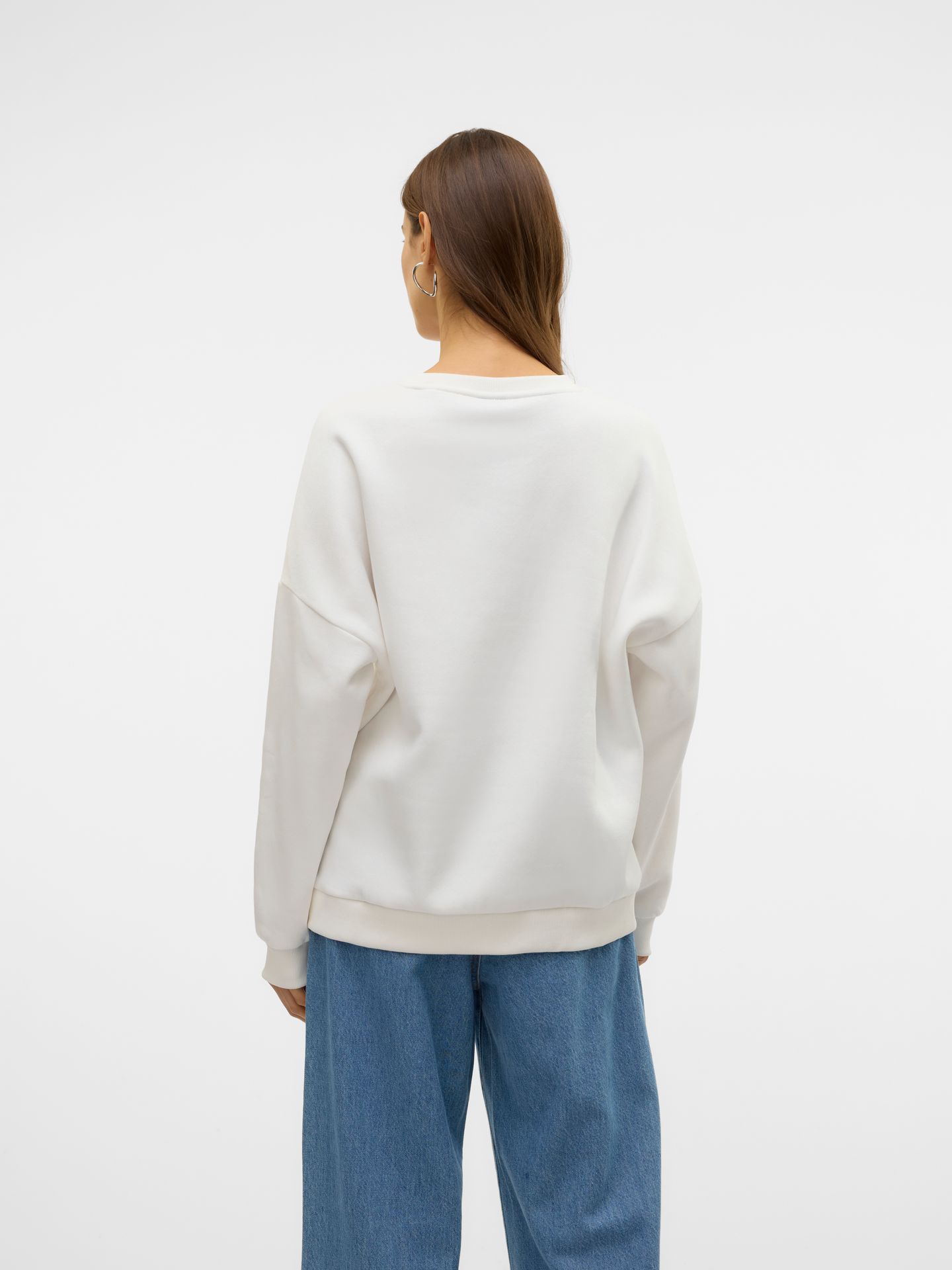 Vero Moda VMPERNILLE BEA LS SWEAT BOX JRS Snow White/Lemonade 2900154710023