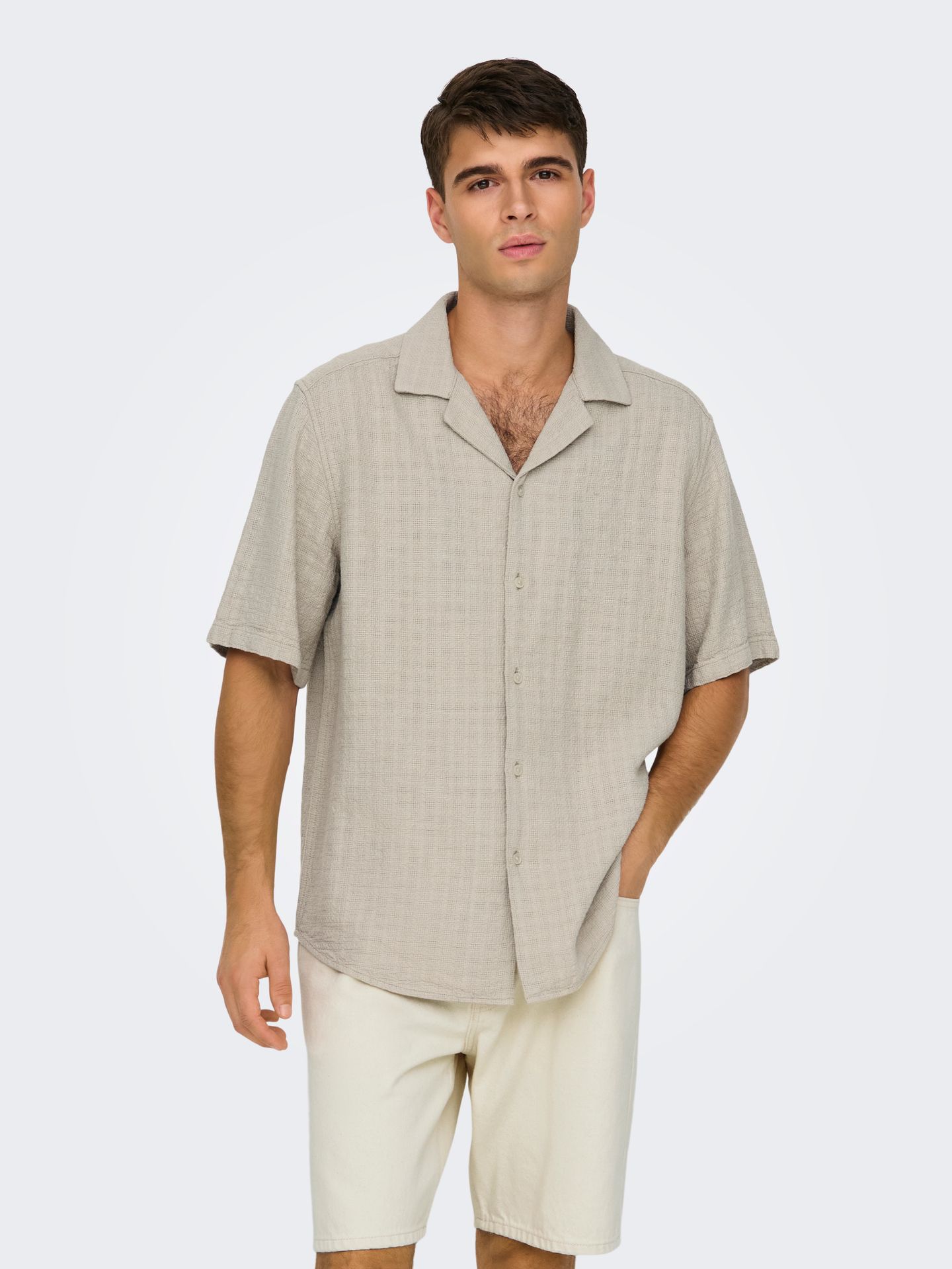 Only & Sons ONSLATHAM REG RESORT LIN STRUC 0257 Silver Lining 2900154717015