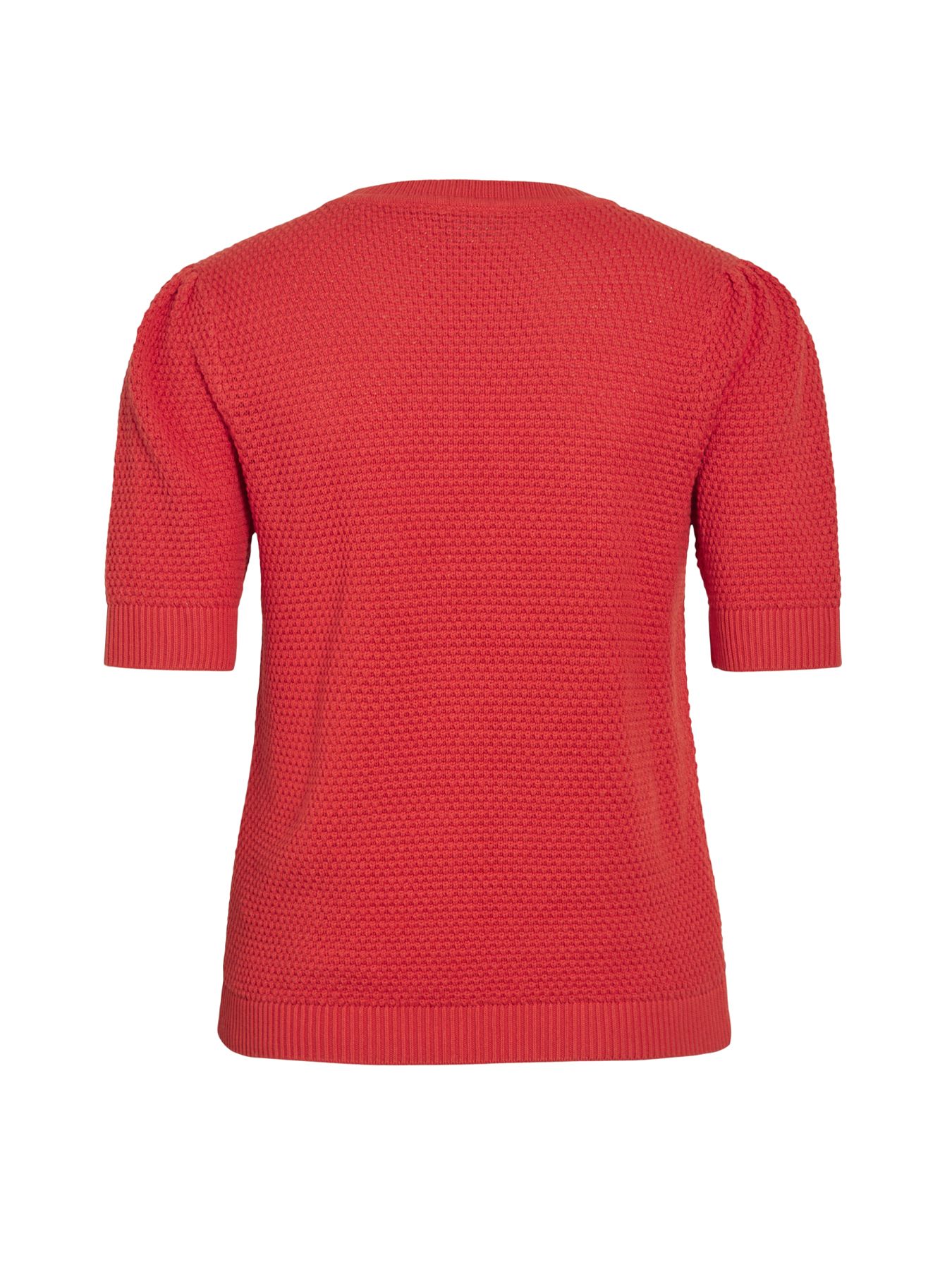 Vila VIDALO O-NECK S/S KNIT TOP - NOOS Hibiscus 2900163995022