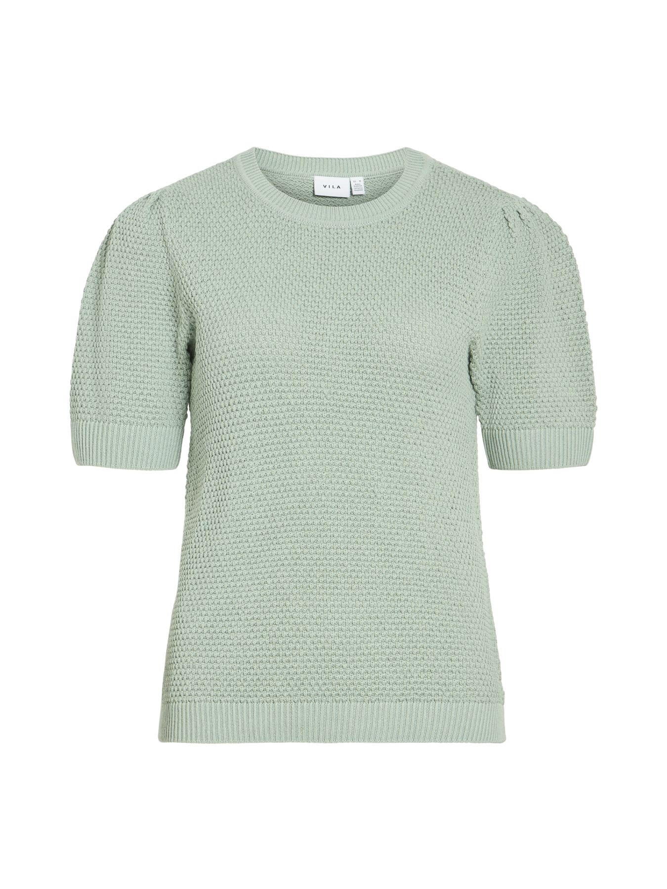 Vila VIDALO O-NECK S/S KNIT TOP - NOOS Blue Surf 2900163994049