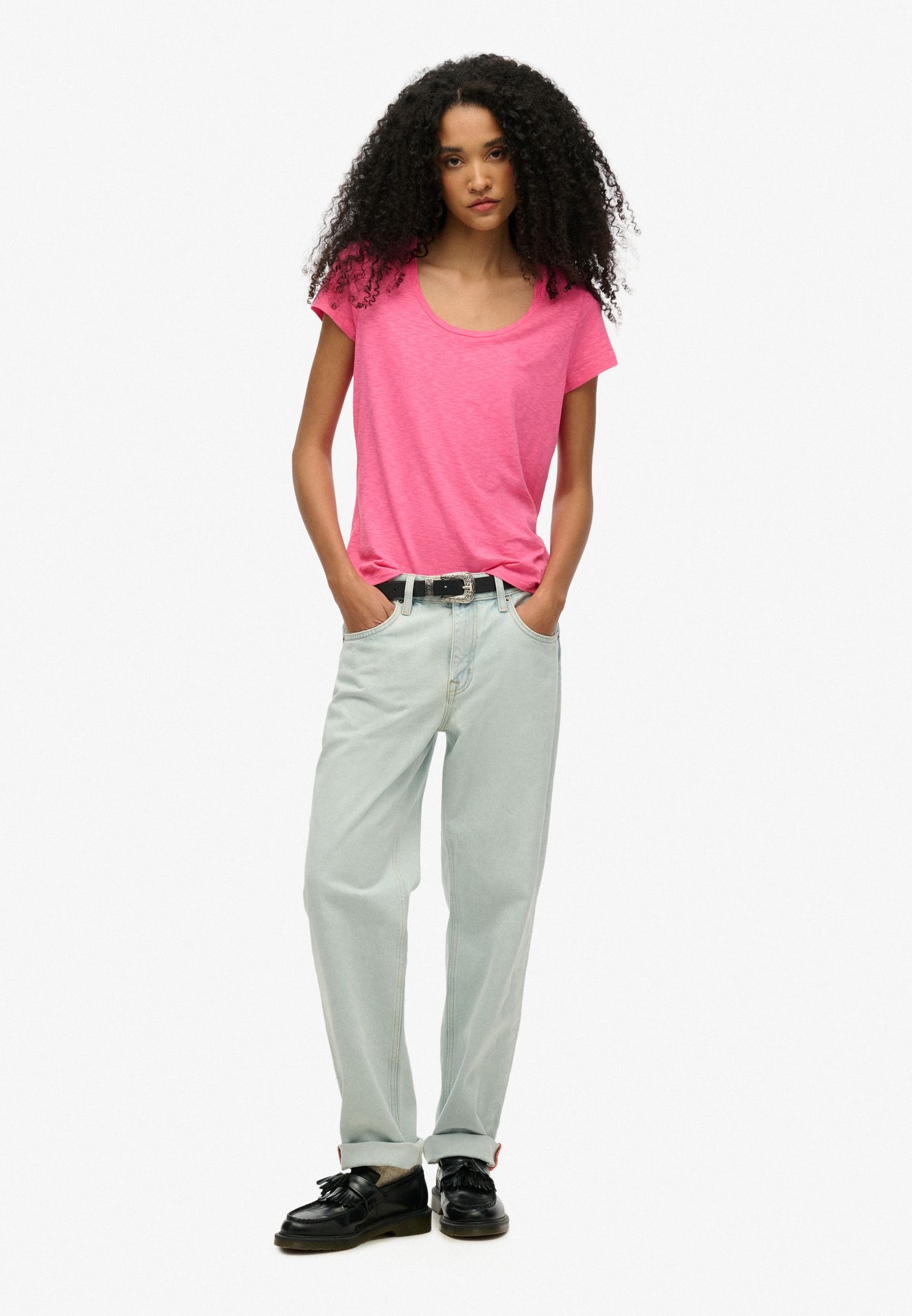 Superdry Scoop neck tee Azalea 2900154733060