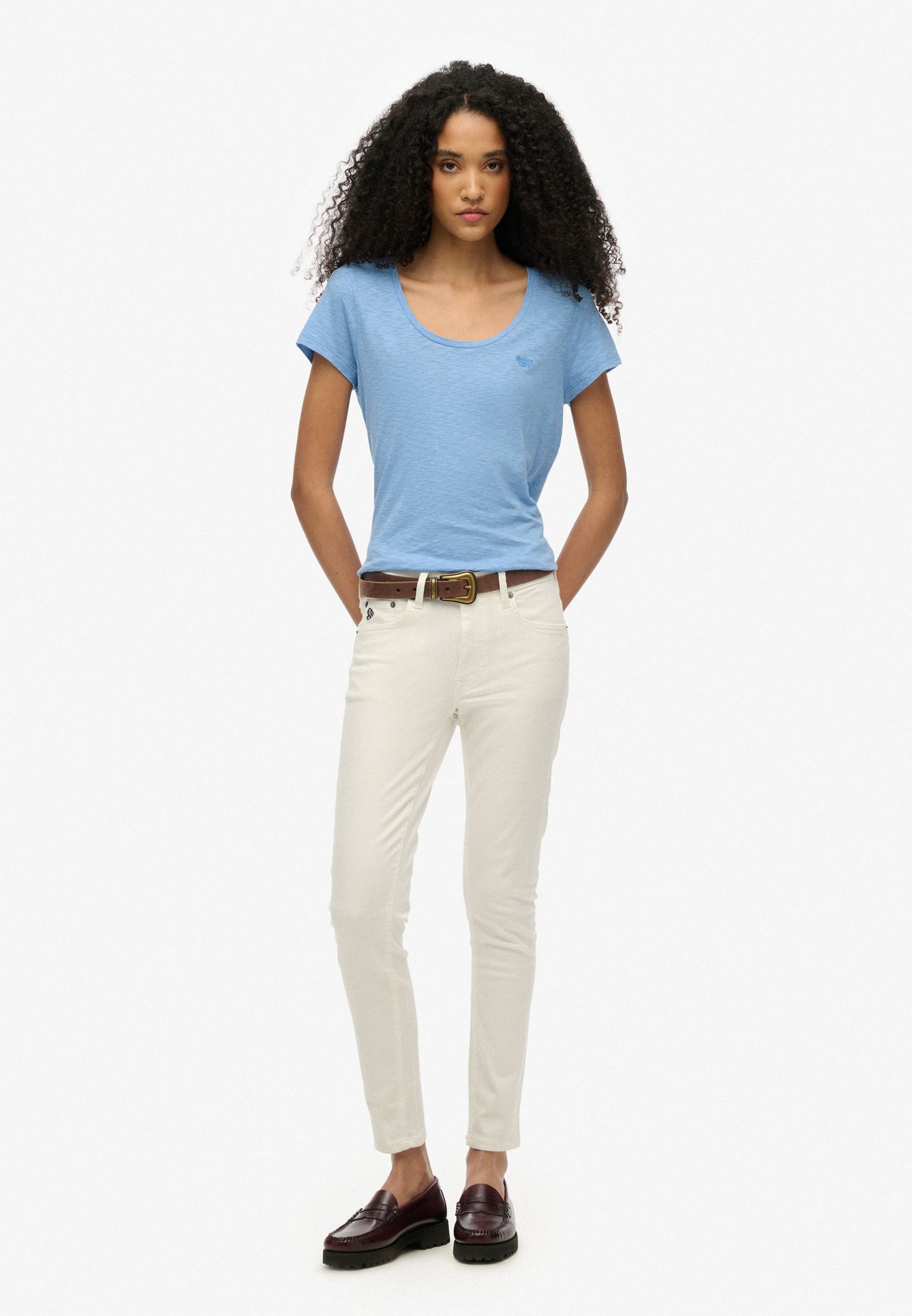 Superdry Scoop neck tee Blue bell 2900154734074