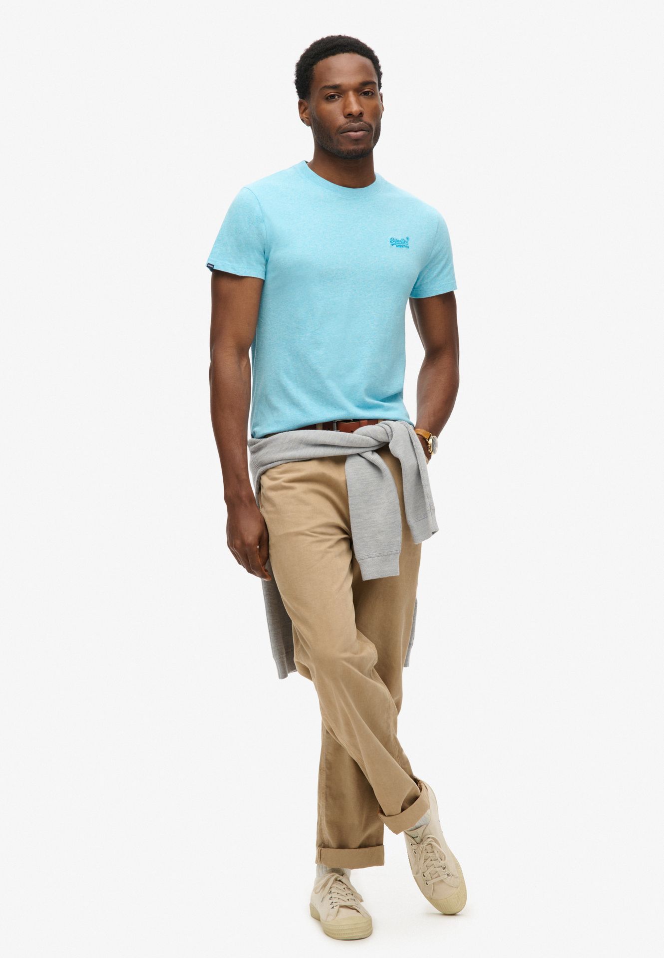 Superdry Essential logo emb tee Turquoise 2900154759091 Superdry Essential logo emb tee Turquoise 2900154759091