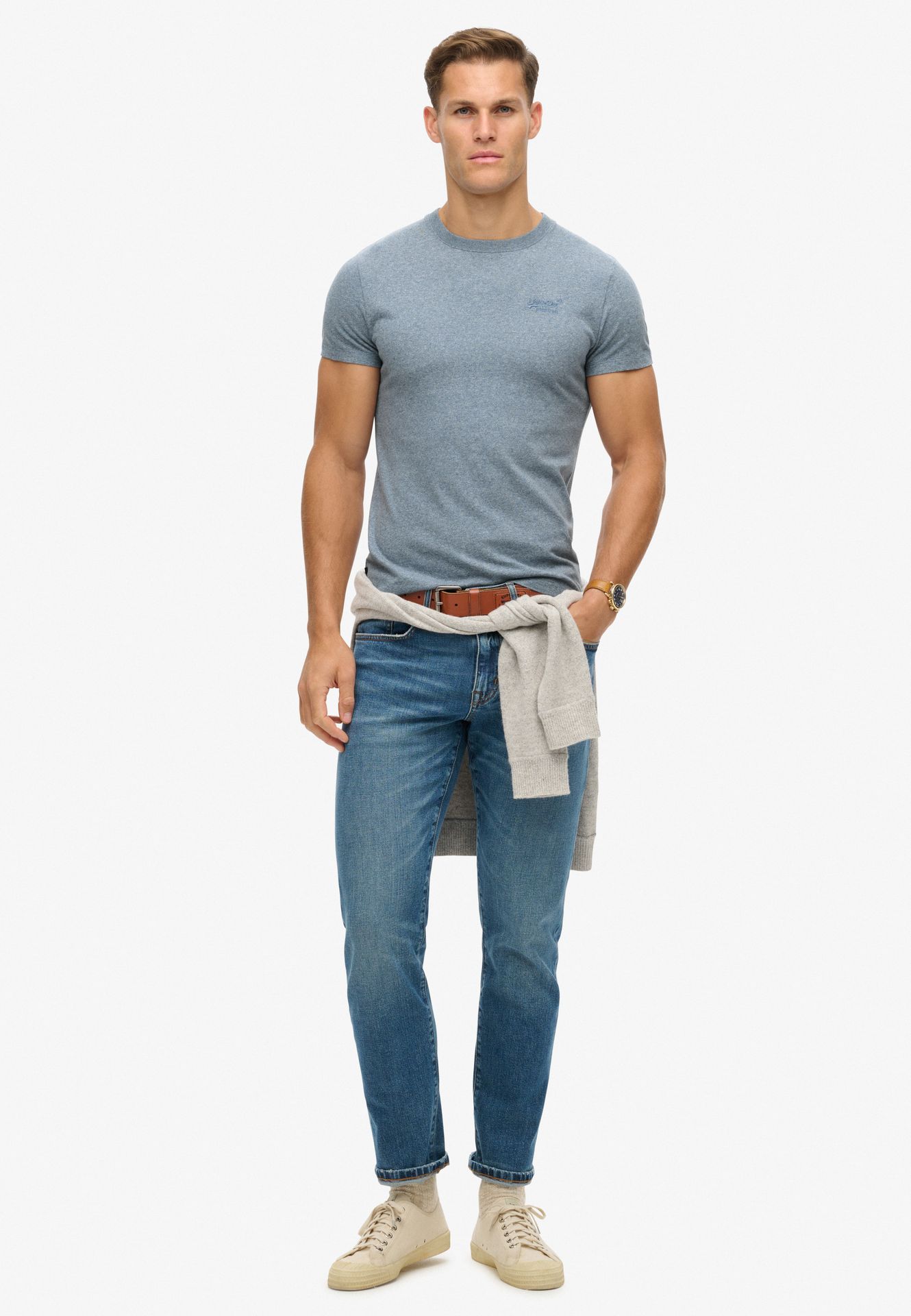 Superdry Essential logo emb tee Bay Blue 2900154739086 Superdry Essential logo emb tee Bay Blue 2900154739086