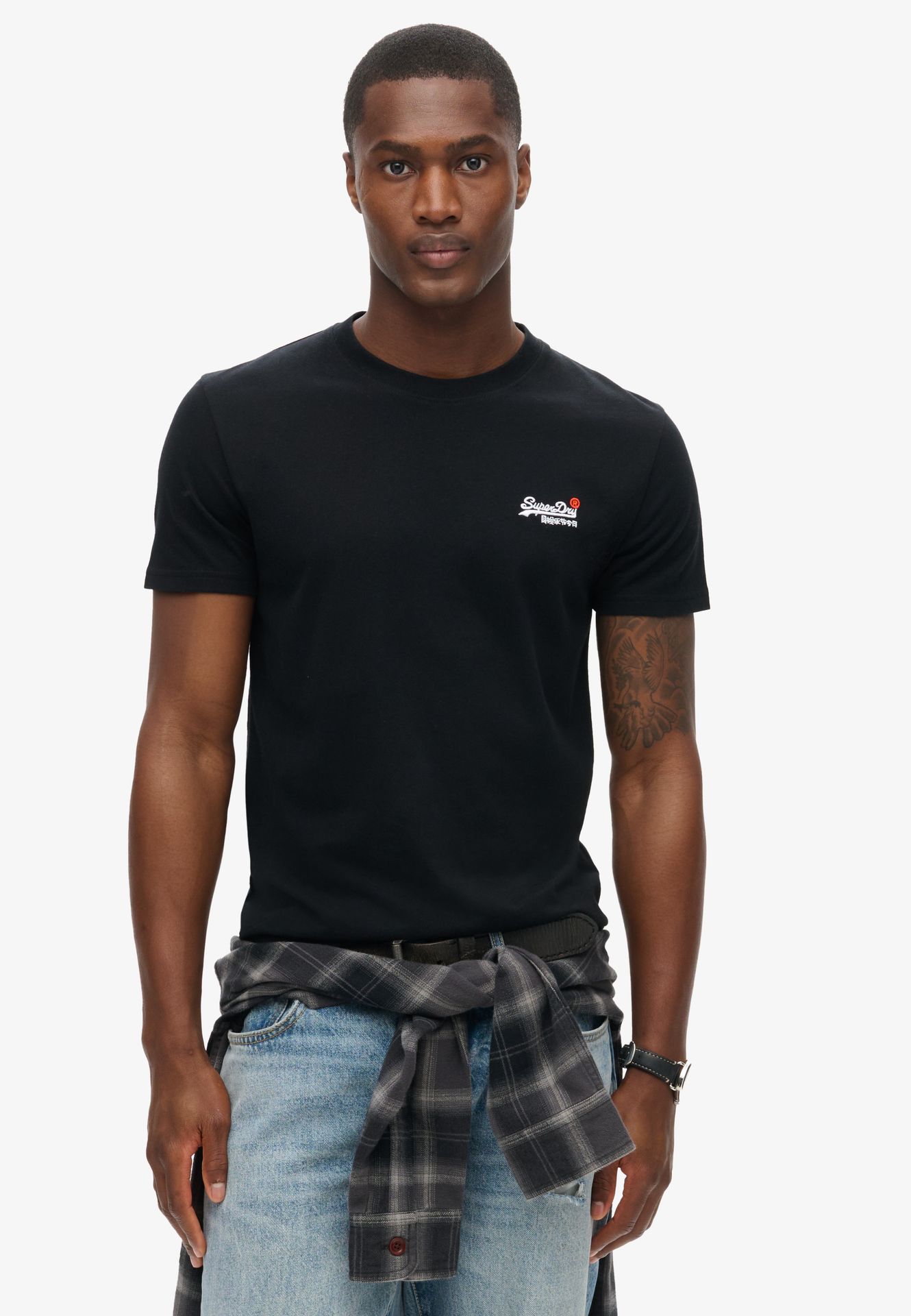 Superdry Essential contrast emb tee 02A Black 2900154745070