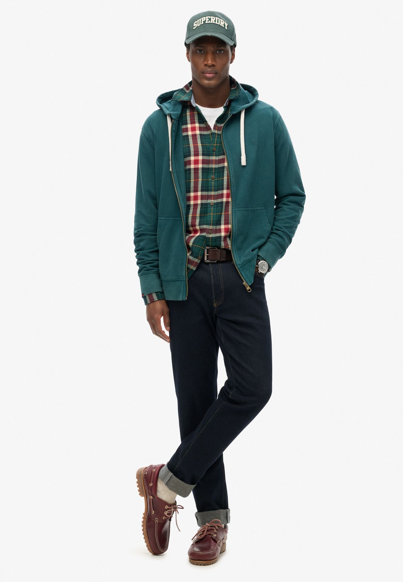 Superdry Classic essential ziphood Dark Pine 2900154755048