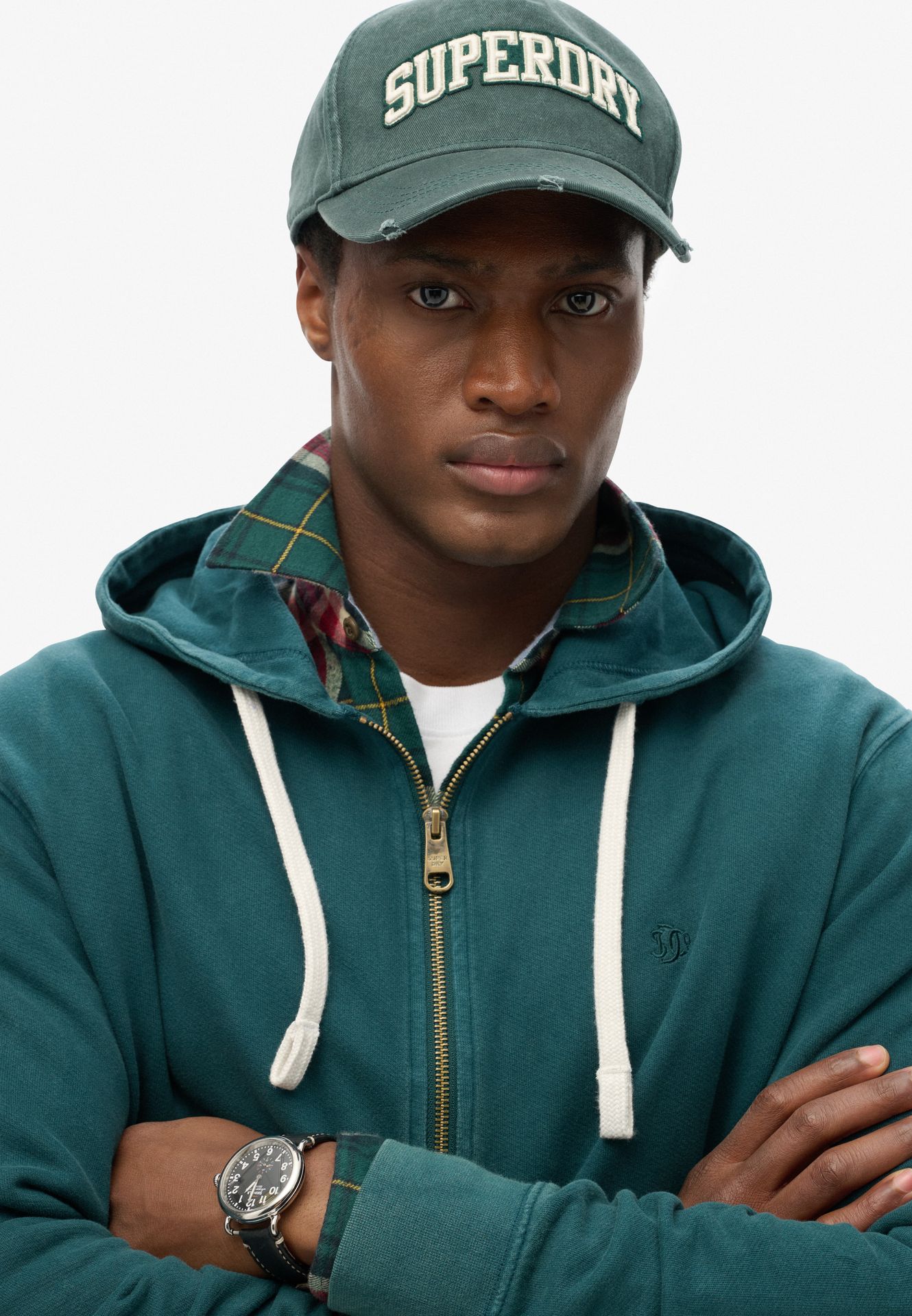 Superdry Classic essential ziphood Dark Pine 2900154755048