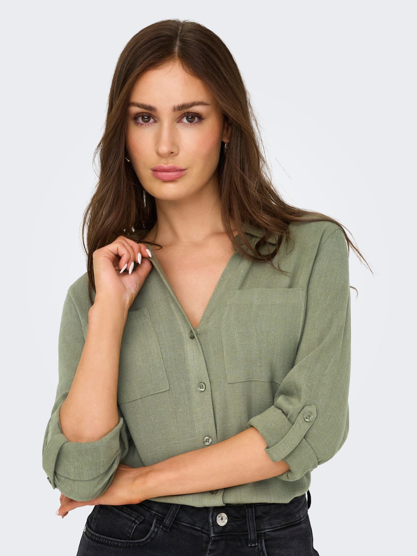 Only ONLYASMIN-SIESTA LS LI BL SHIRT PNT Deep Lichen Green 2900154950023