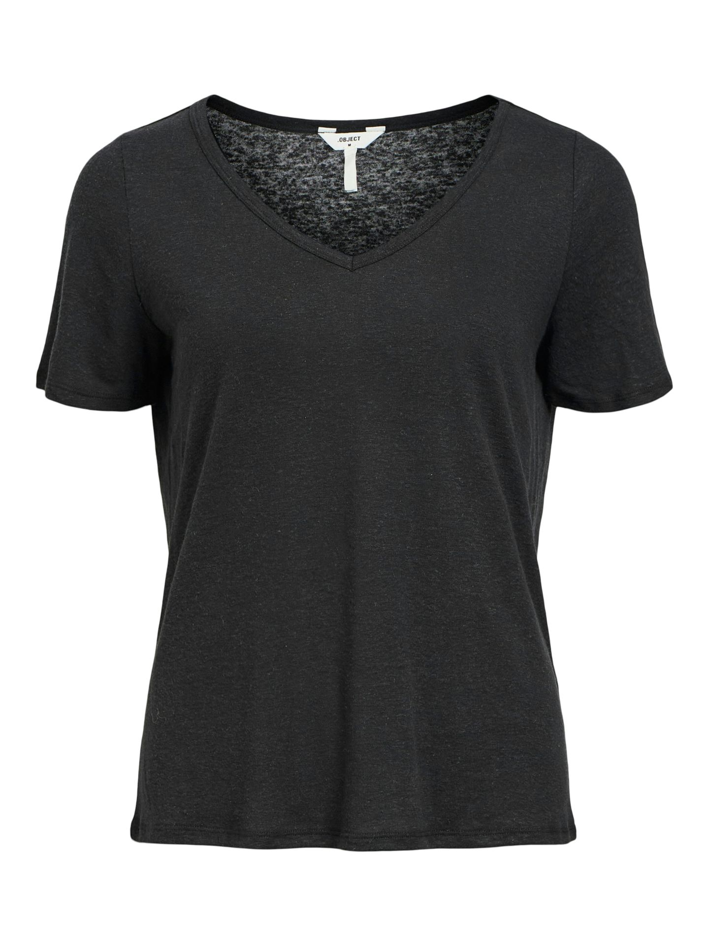 Object OBJTHEA S/S RE V-NECK TOP NOOS Black 00112356-EKA22000400000001