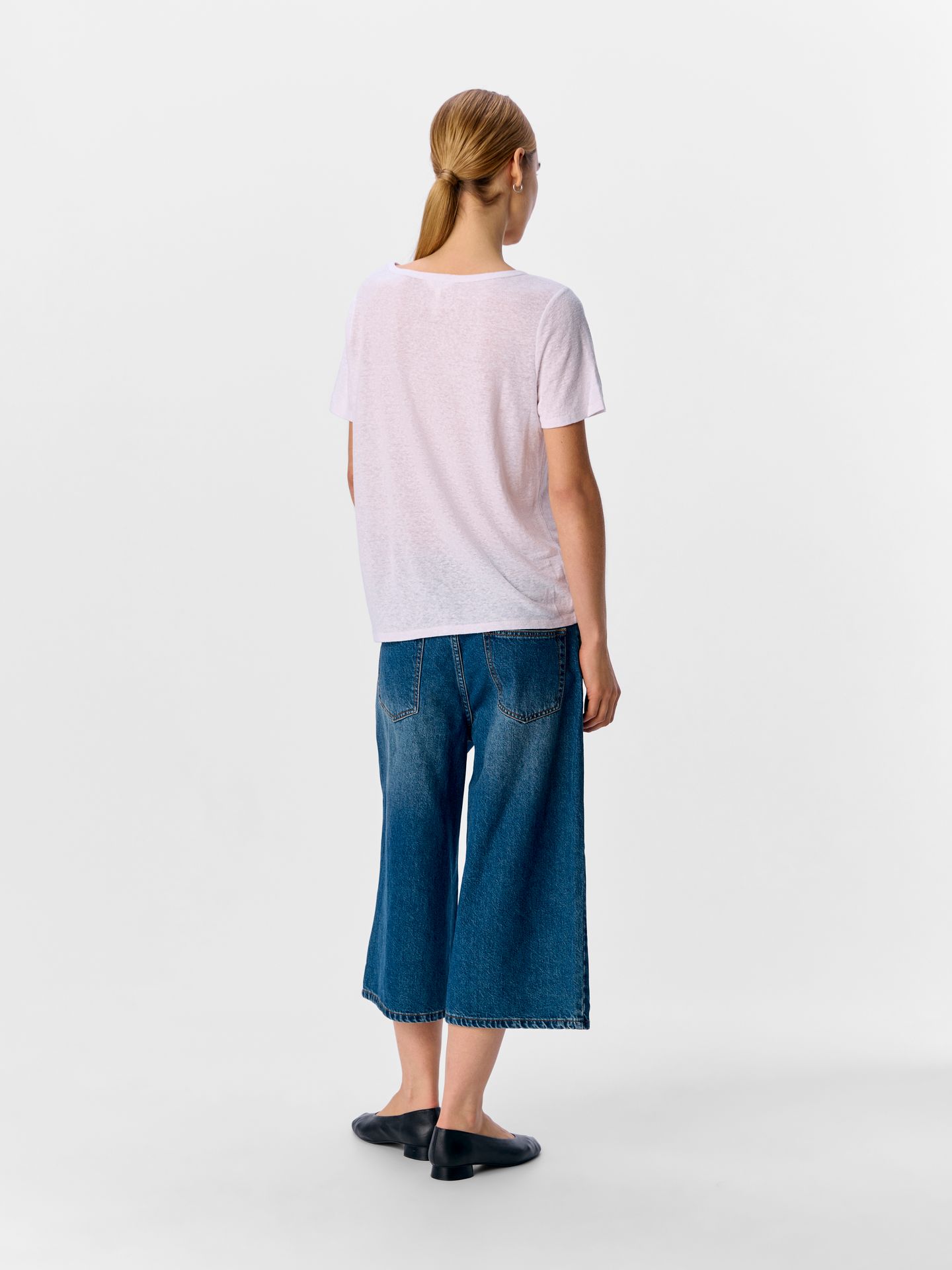 Object OBJTHEA S/S RE V-NECK TOP NOOS White 2900154783010