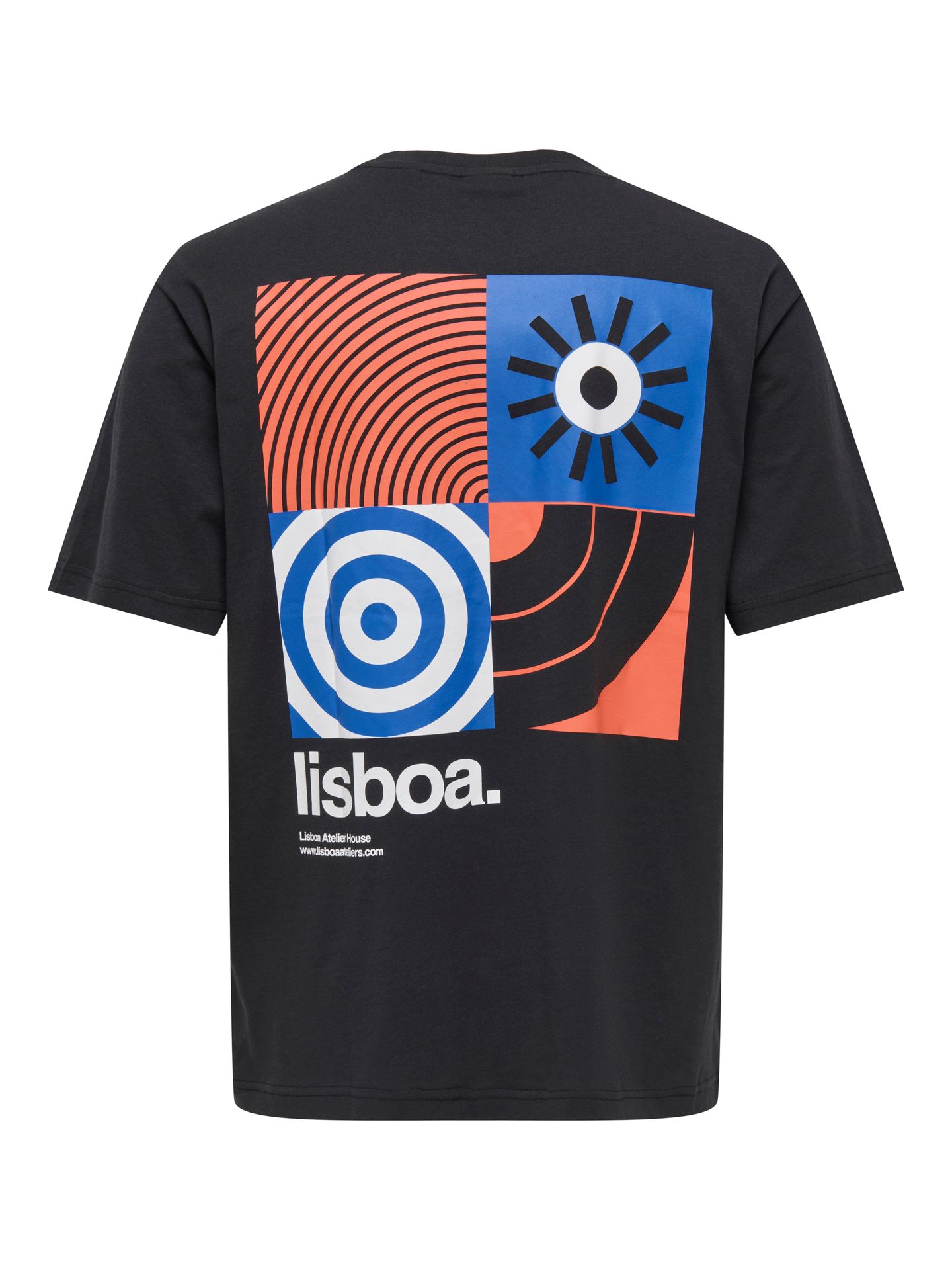 Only & Sons ONSKEANE RLX SS PRINTED TEE CS Black/LISBOA CREATIVE 2900154794030