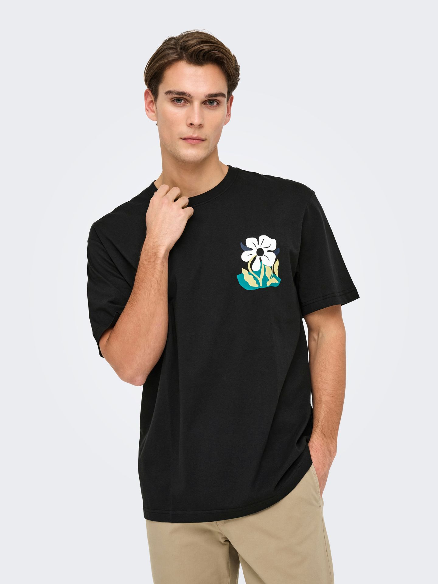 Only & Sons ONSKEANE RLX SS PRINTED TEE CS Black/FLORAL 4 2900154803039