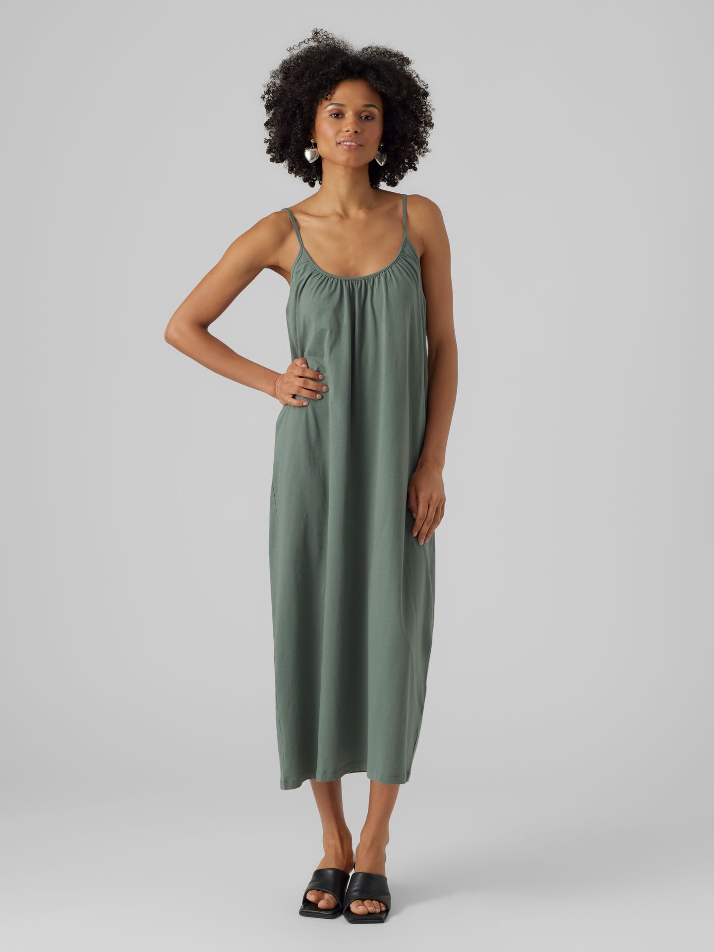 Vero Moda VMLUNA SINGLET ANKLE DRESS NOOS Laurel Wreath 2900166054030