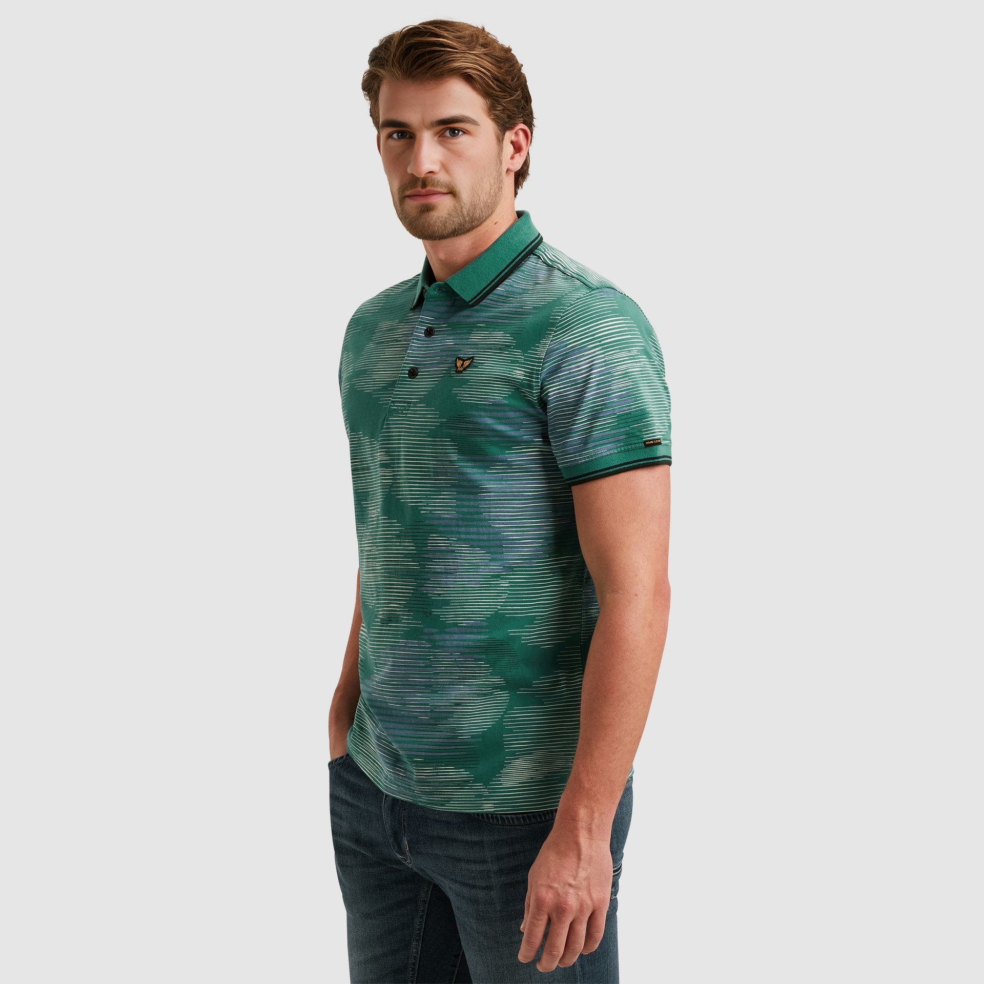 Pme Legend Short sleeve polo single jersey ao Deep Jungle 2900154815018