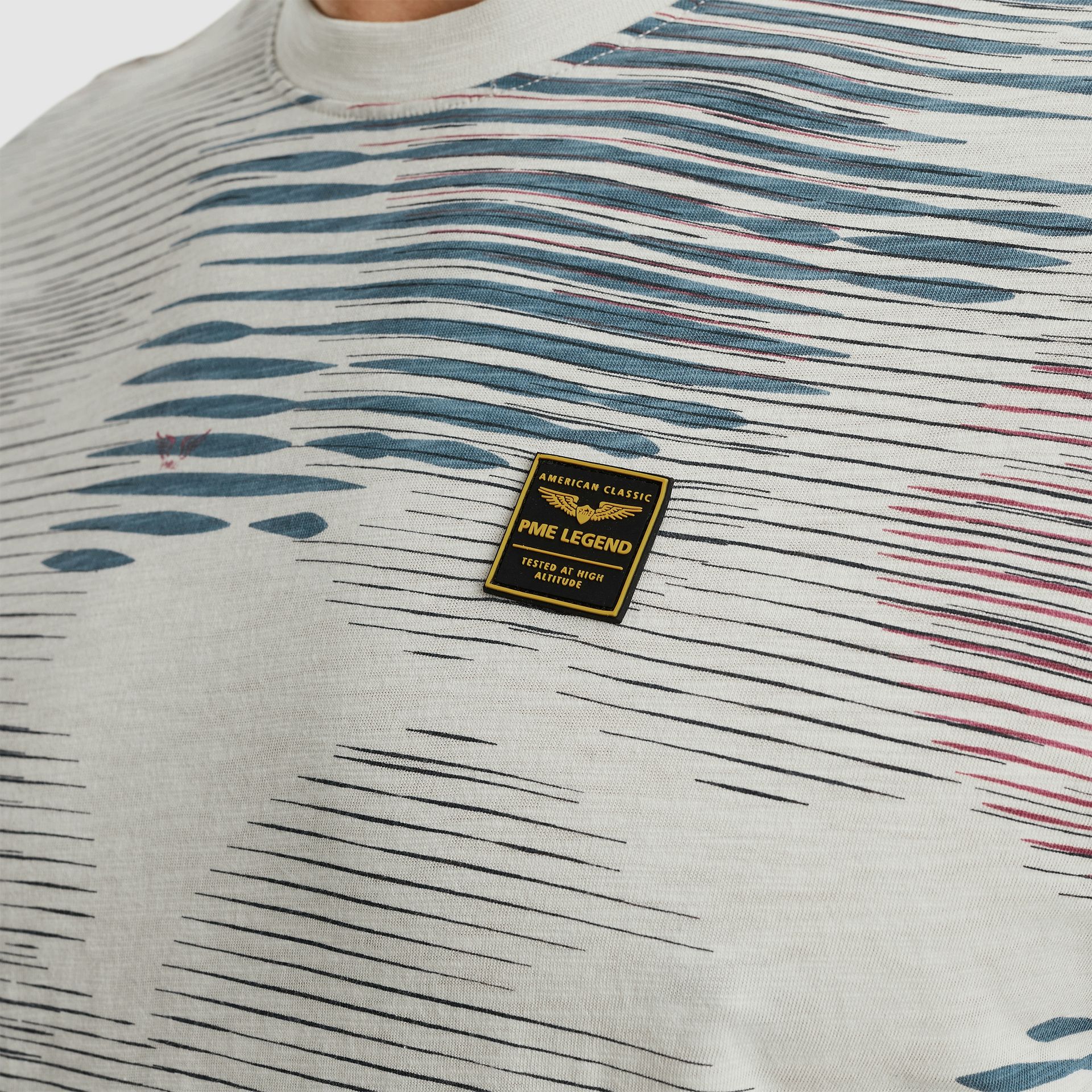 Pme Legend Short sleeve r-neck slub jersey ao Bone White 2900154825048