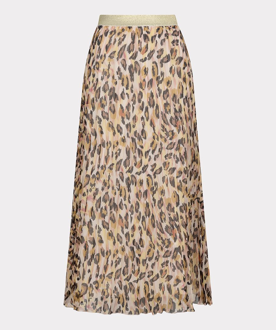 Esqualo Skirt plisse Leopard Dream 999 print 2900154837157