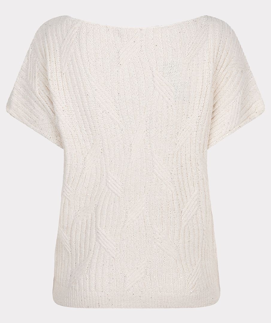 Esqualo Sweater batwing s/slve slub lurex 120 off white 2900154844070