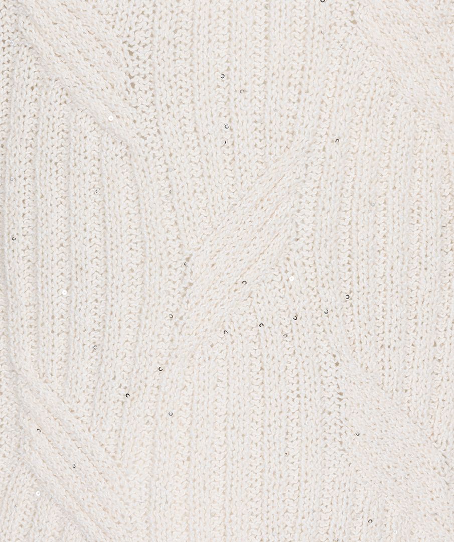 Esqualo Sweater batwing s/slve slub lurex 120 off white 2900154844070