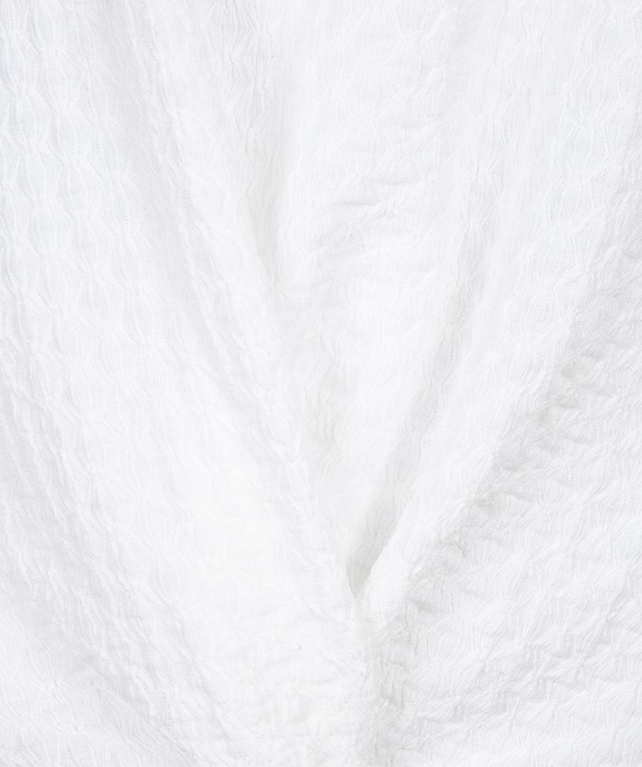 Esqualo Top s/slve knot structure 120 off white 2900154848047 Esqualo Top s/slve knot structure 120 off white 2900154848047