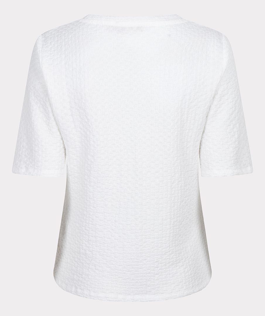 Esqualo Top s/slve knot structure 120 off white 2900154848047 Esqualo Top s/slve knot structure 120 off white 2900154848047