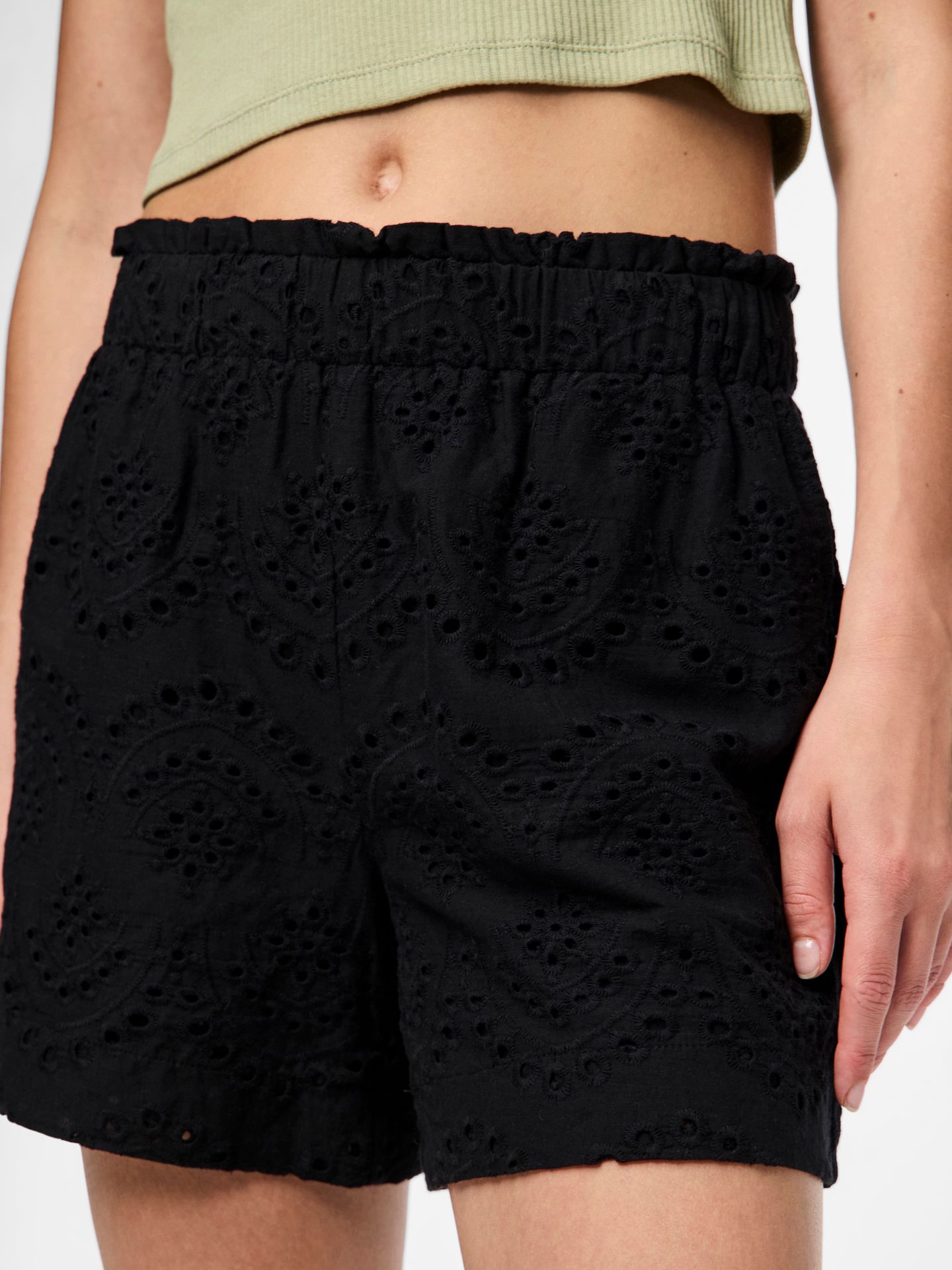 Pieces PCVILDE MW SHORTS WVN NOOS Black 2900154869066