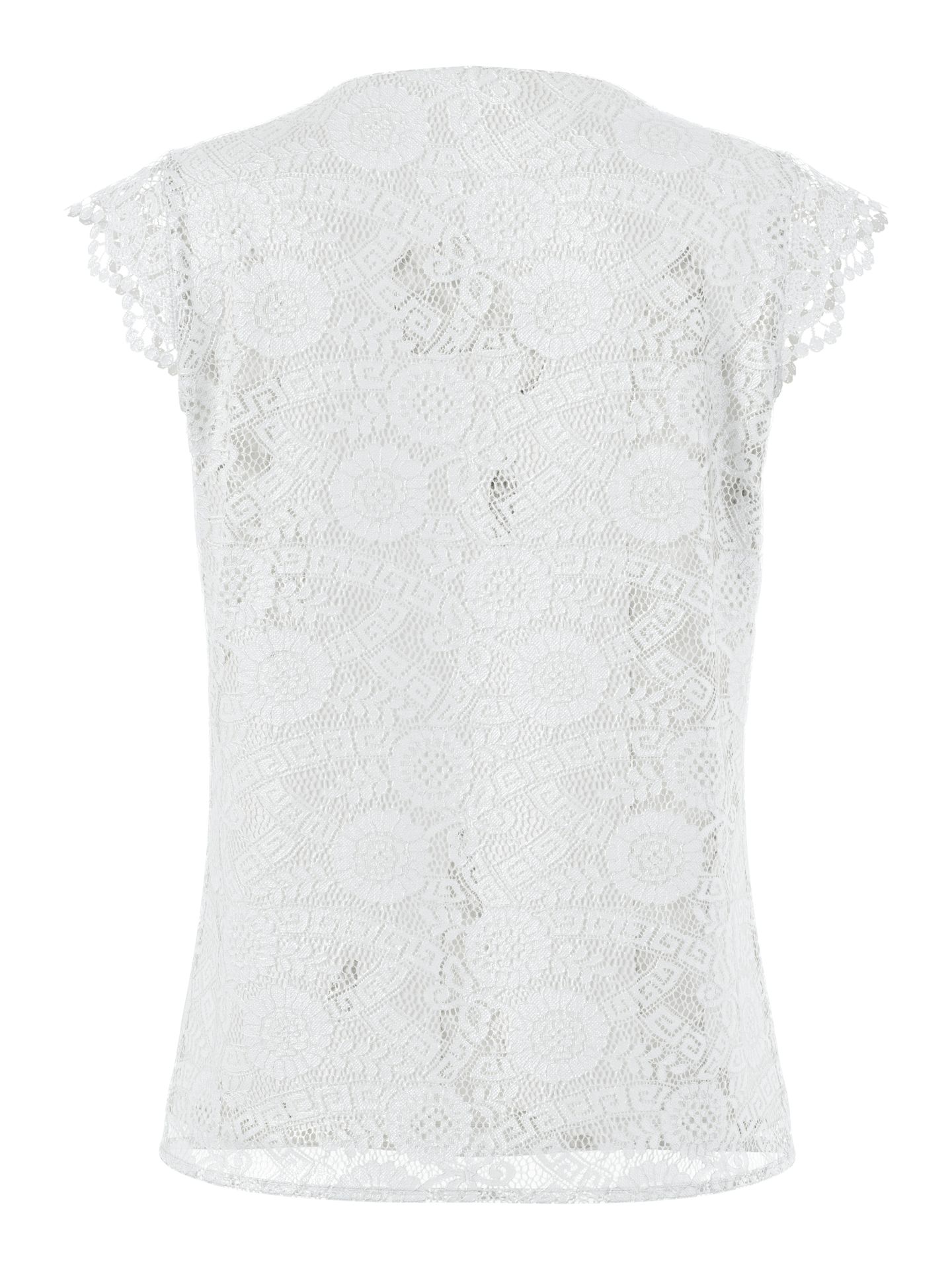 Pieces PCOLLINE SL LACE V-NECK TOP WVN NOO Cloud Dancer 2900154873063