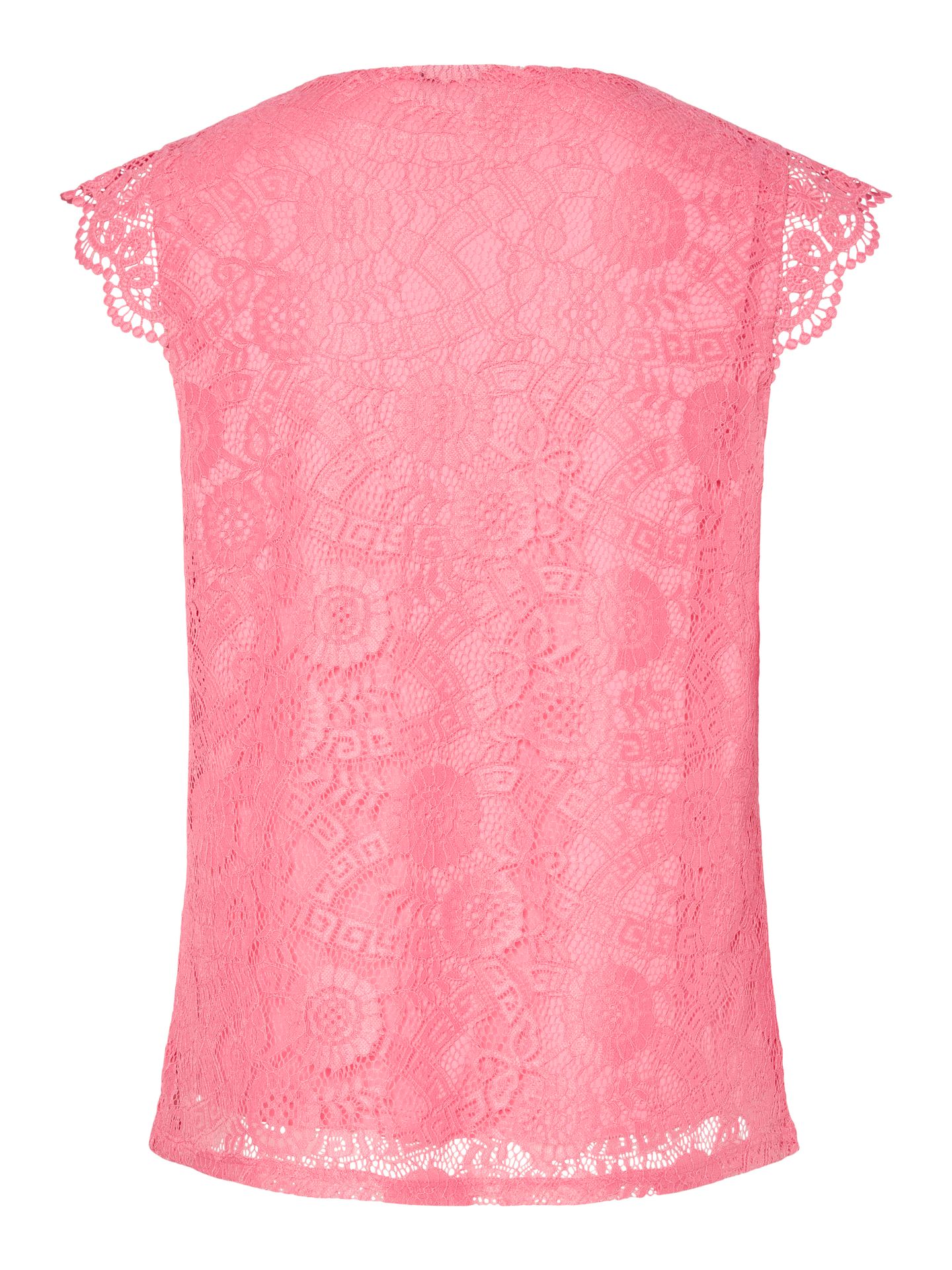 Pieces PCOLLINE SL LACE V-NECK TOP WVN NOO Pink Lemonade 00112400-EKA26011400002661