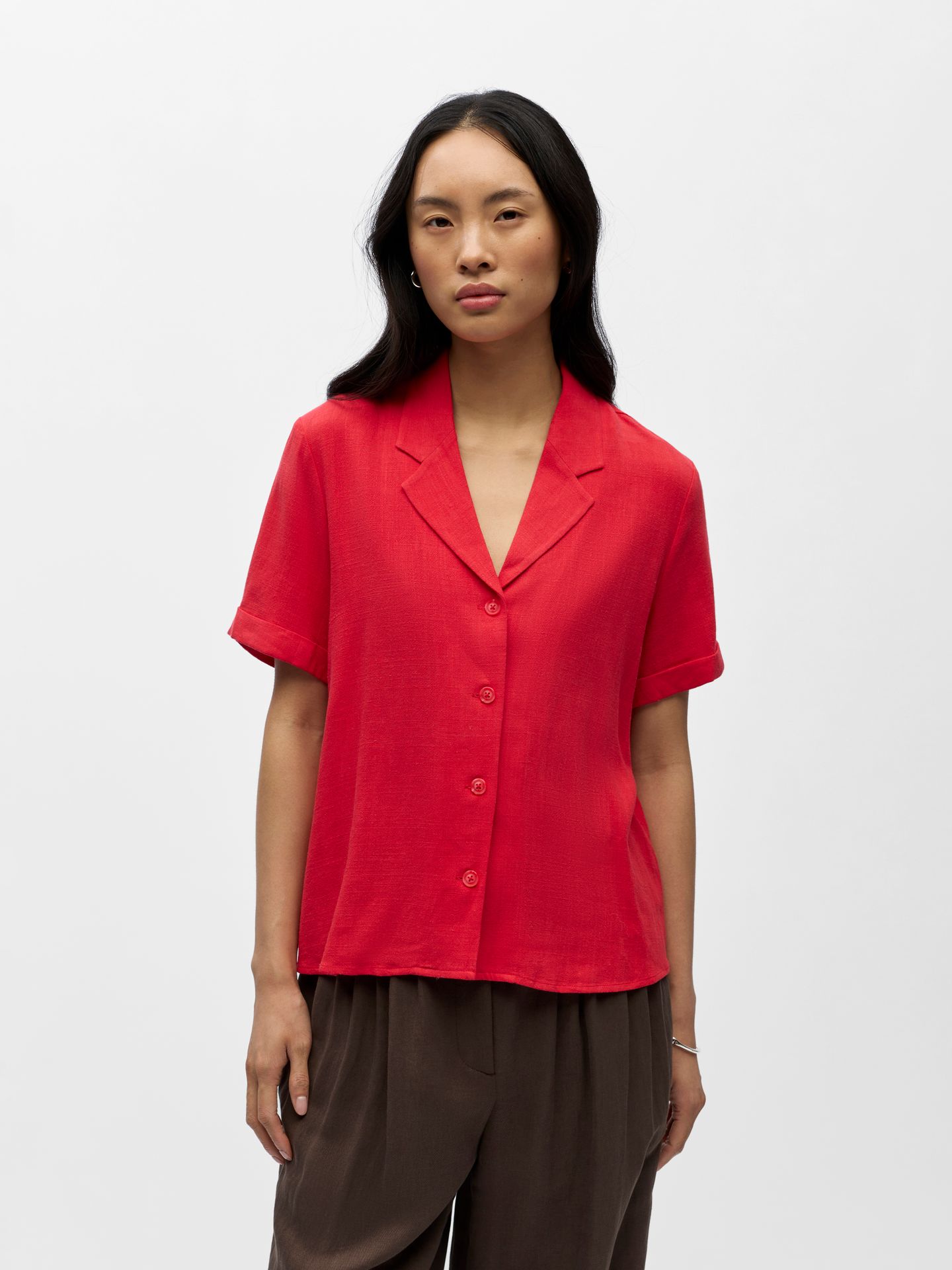 Object OBJSANNE S/S RE SHIRT NOOS Poinsettia 00112419-EKA22000400000212