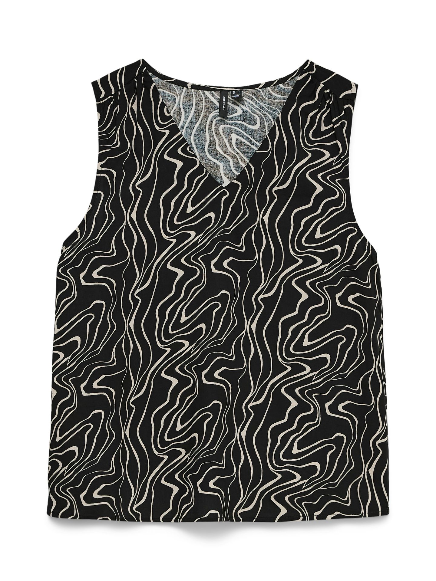 Vero Moda VMEASY JOY S/L V-NECK TOP WVN GA Black/Dana 00112445-EKA26011400003479