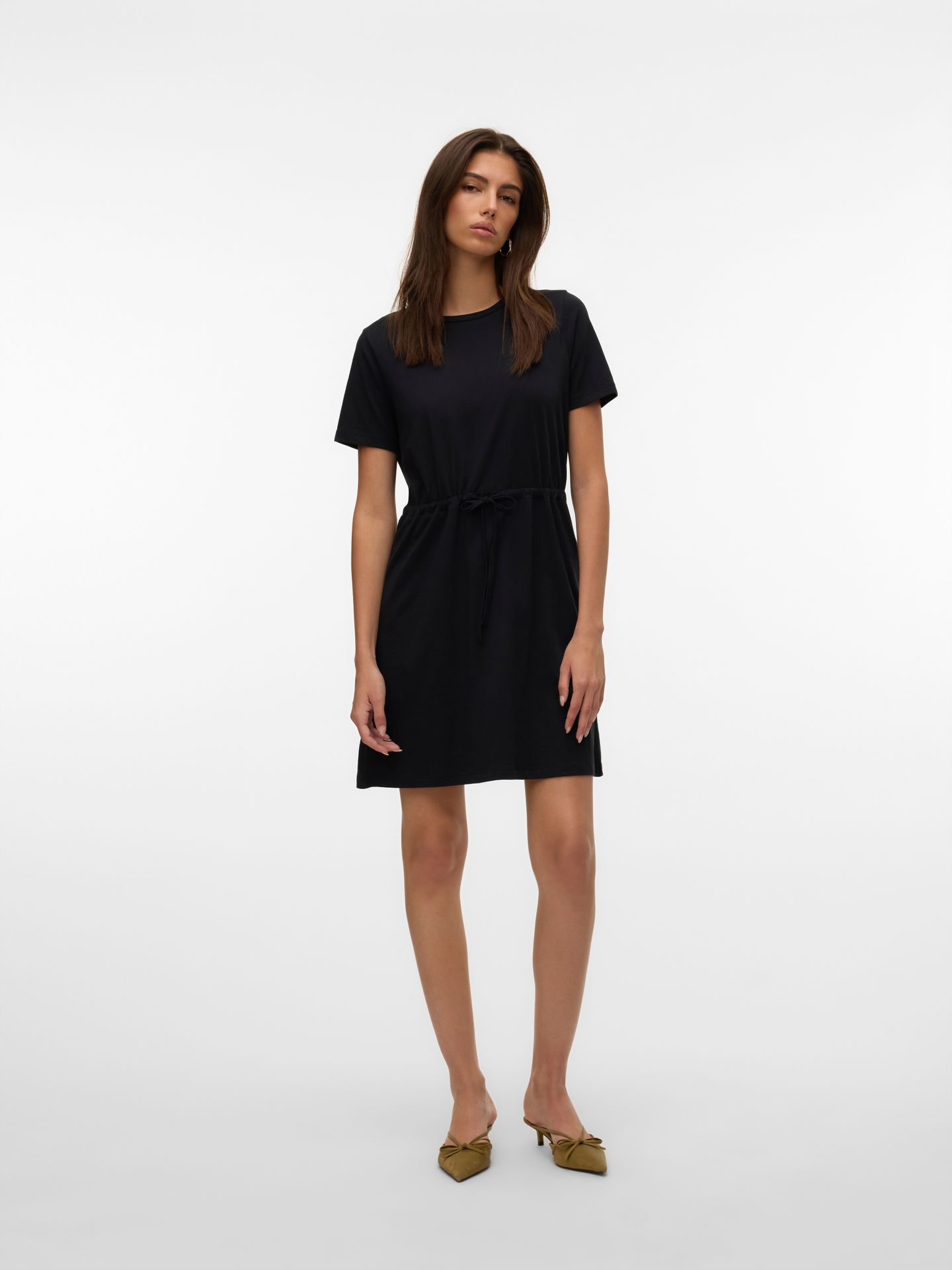 Vero Moda VMLUNA SS SHORT STRING DRESS JRS NO Black 2900154963023