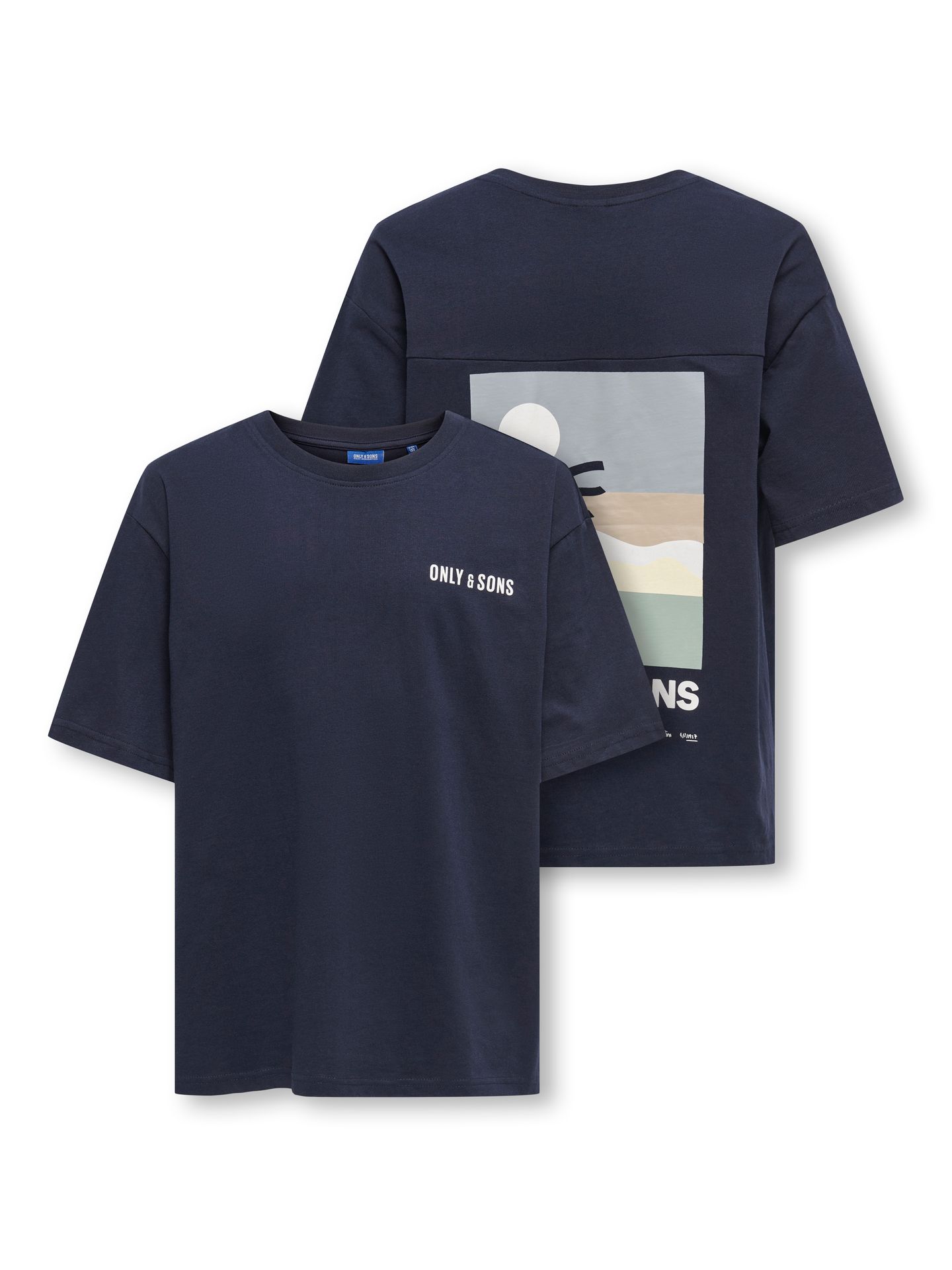 Only & Sons OSJARTSY LIFE SS OVS B. PRINTED TEE Night Sky/BACK PALM FRONT OS 2900154982017