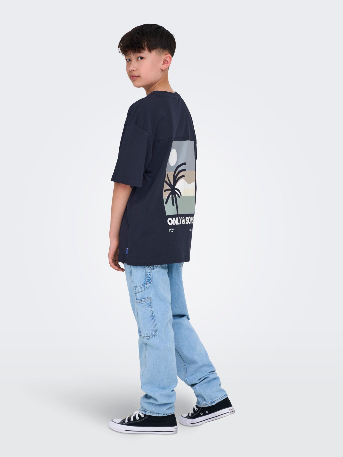 Only & Sons OSJARTSY LIFE SS OVS B. PRINTED TEE Night Sky/BACK PALM FRONT OS 2900154982017