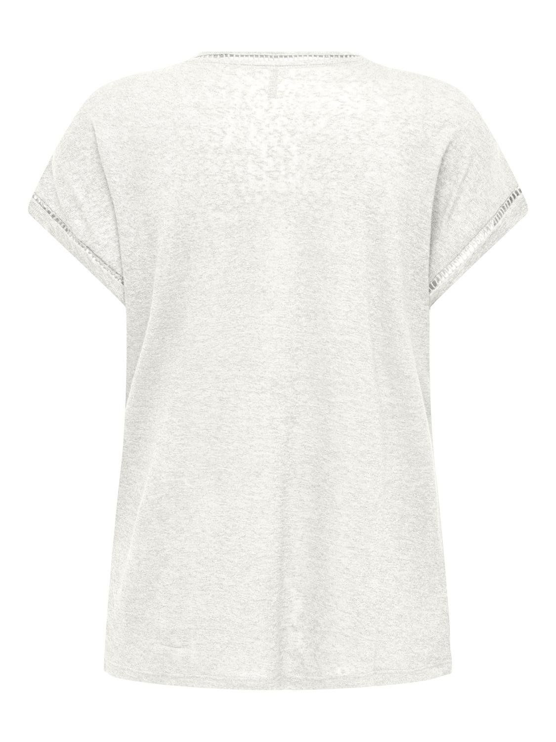 Only ONLPENNY S/S V-NECK TOP JRS Cloud Dancer 2900154994027