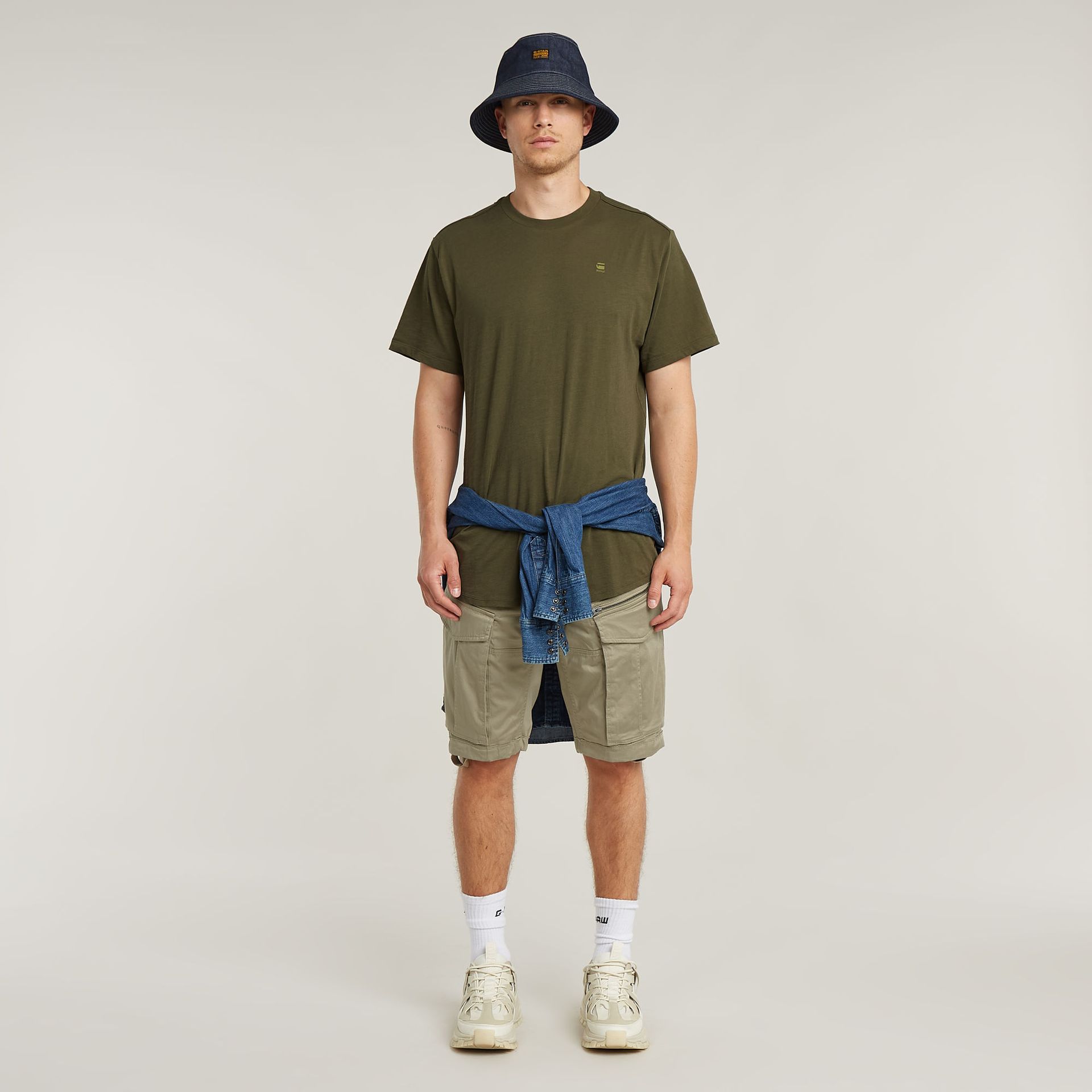 G-star Raw Rovic zip regular short 239 dune 2900155006064