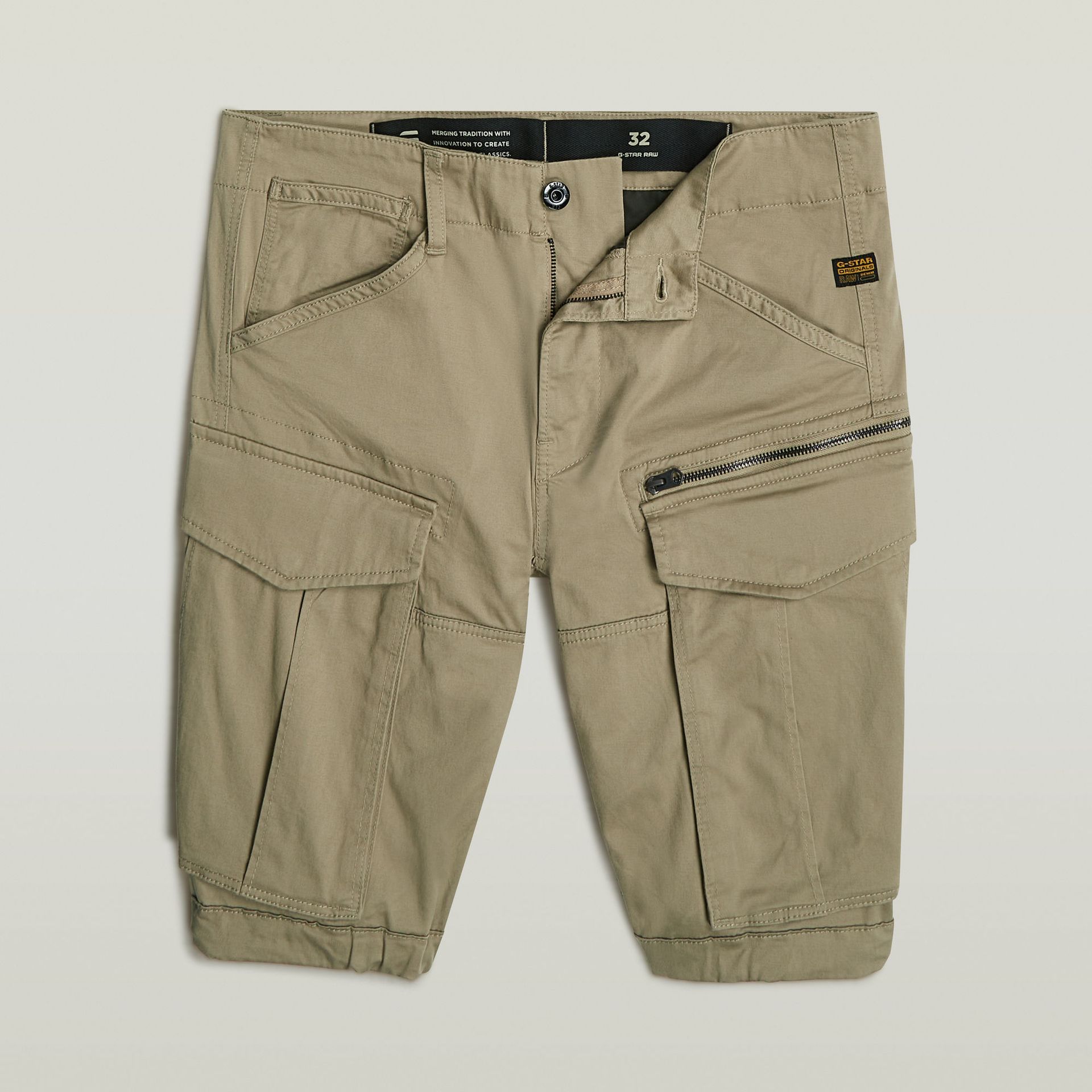 G-star Raw Rovic zip regular short 239 dune 2900155006064