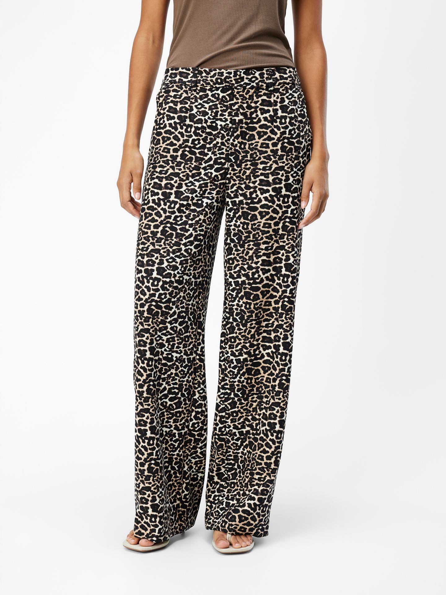 Object OBJALBA LISA WIDE PANT PRINT NOOS Humus/MELANGE 00112486-EKA22000400000013