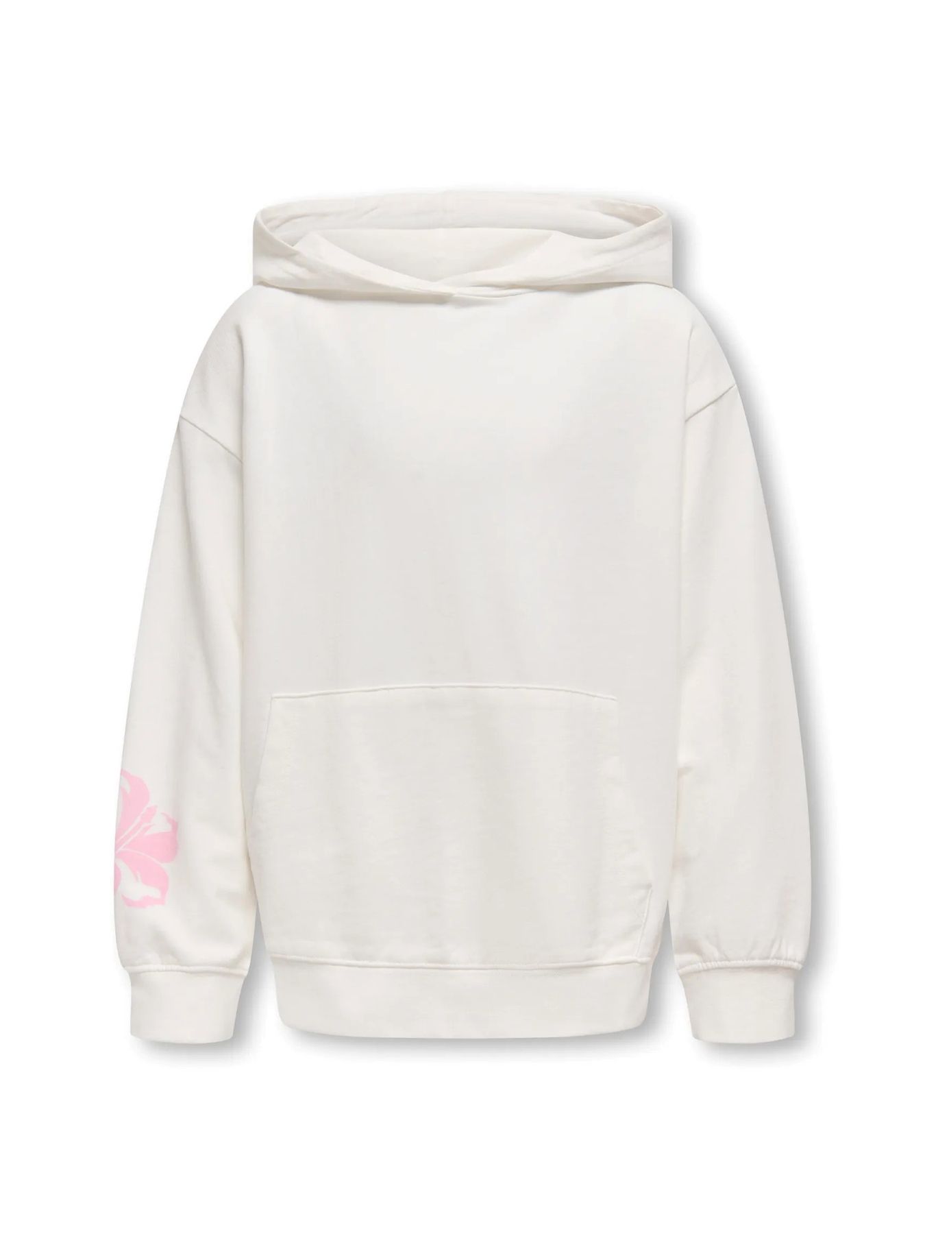 Only KOGJULIA LIFE L/S PRINTED HOOD SWT Cloud Dancer/Guava 2900155051019