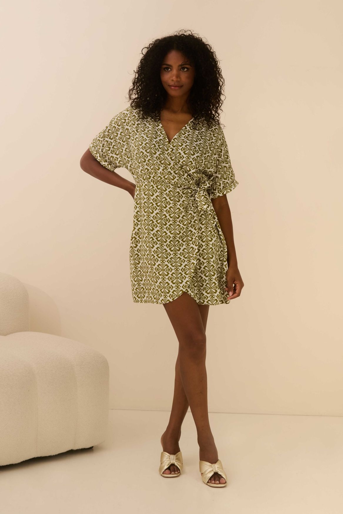 Lofty Manner Dress Gulia 472 green element print 2900155165020