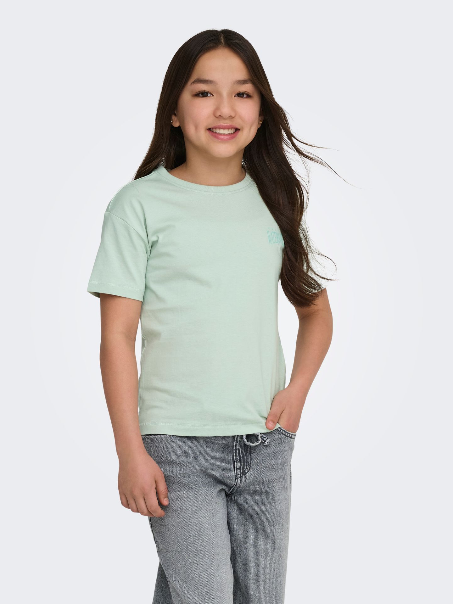 Kids Only KOGHELEN LIFE S/S LOOSE TEE JRS NOO Aqua Foam/Watermelon 00112581-EKA26011400003356