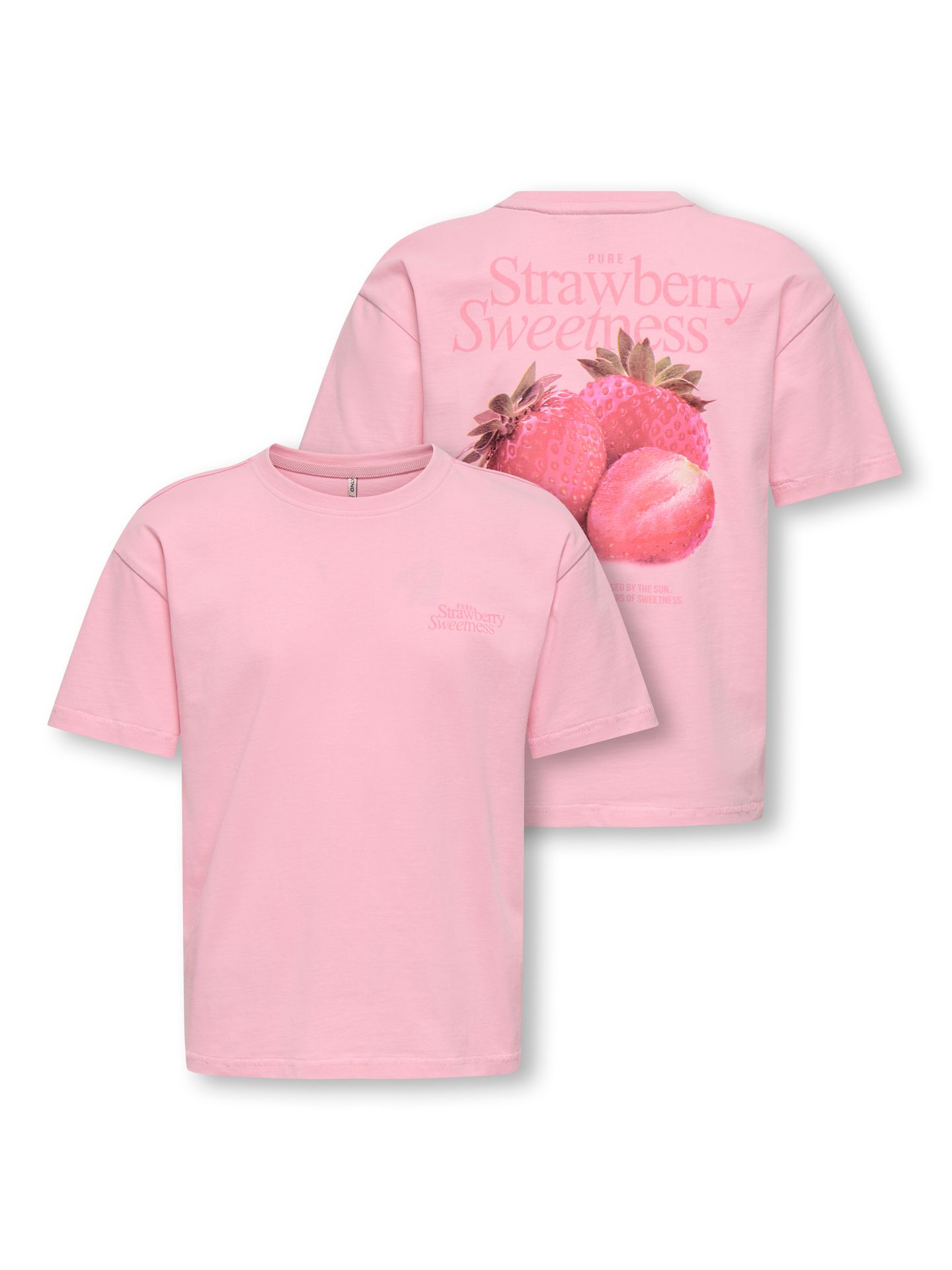 Kids Only KOGHELEN LIFE S/S LOOSE TEE JRS NOO Romance Rose/Strawberry 2900164210025