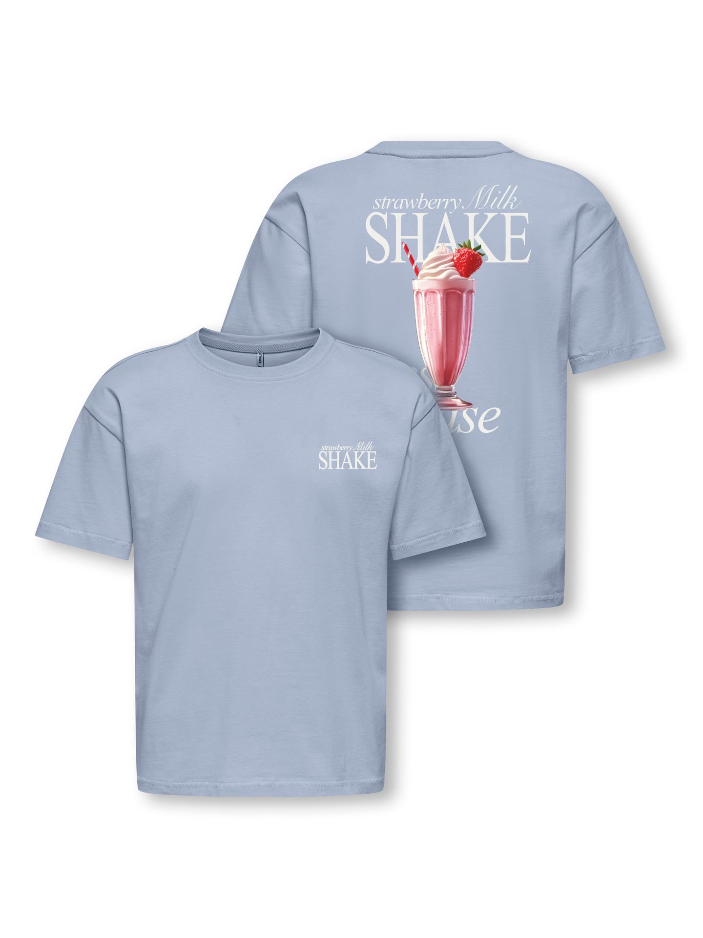 Kids Only KOGHELEN LIFE S/S LOOSE TEE JRS NOO Soft Chambray/Milkshake 2900164213026