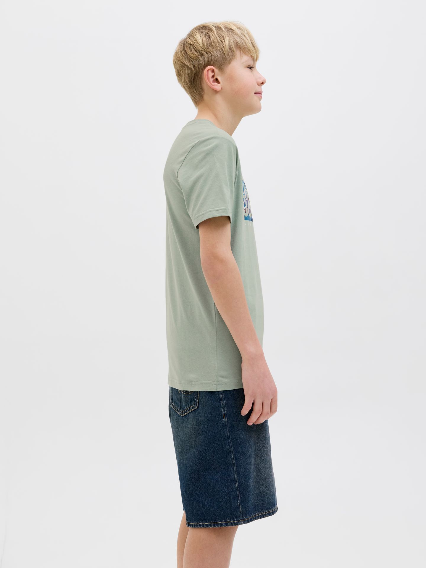 Jack & Jones JJCOLTON PHOTOPRINT TEE SS CREW NE Iceberg Green 2900155242028