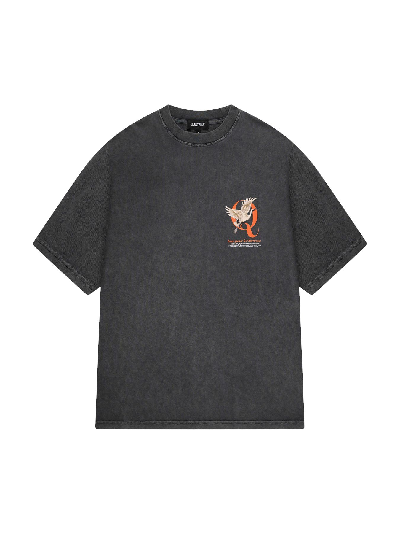 Quotrell Heron tee Acid grey/orange 00112773-AGO