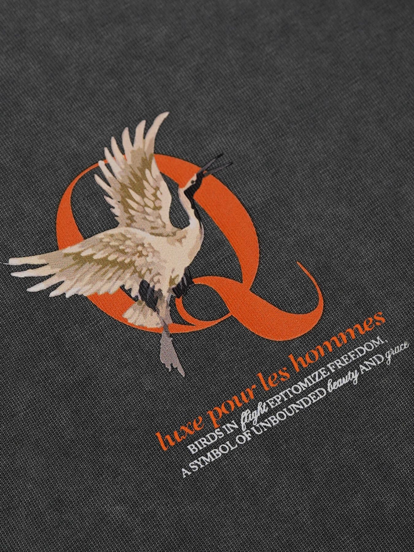 Quotrell Heron tee Acid grey/orange 2900155611039