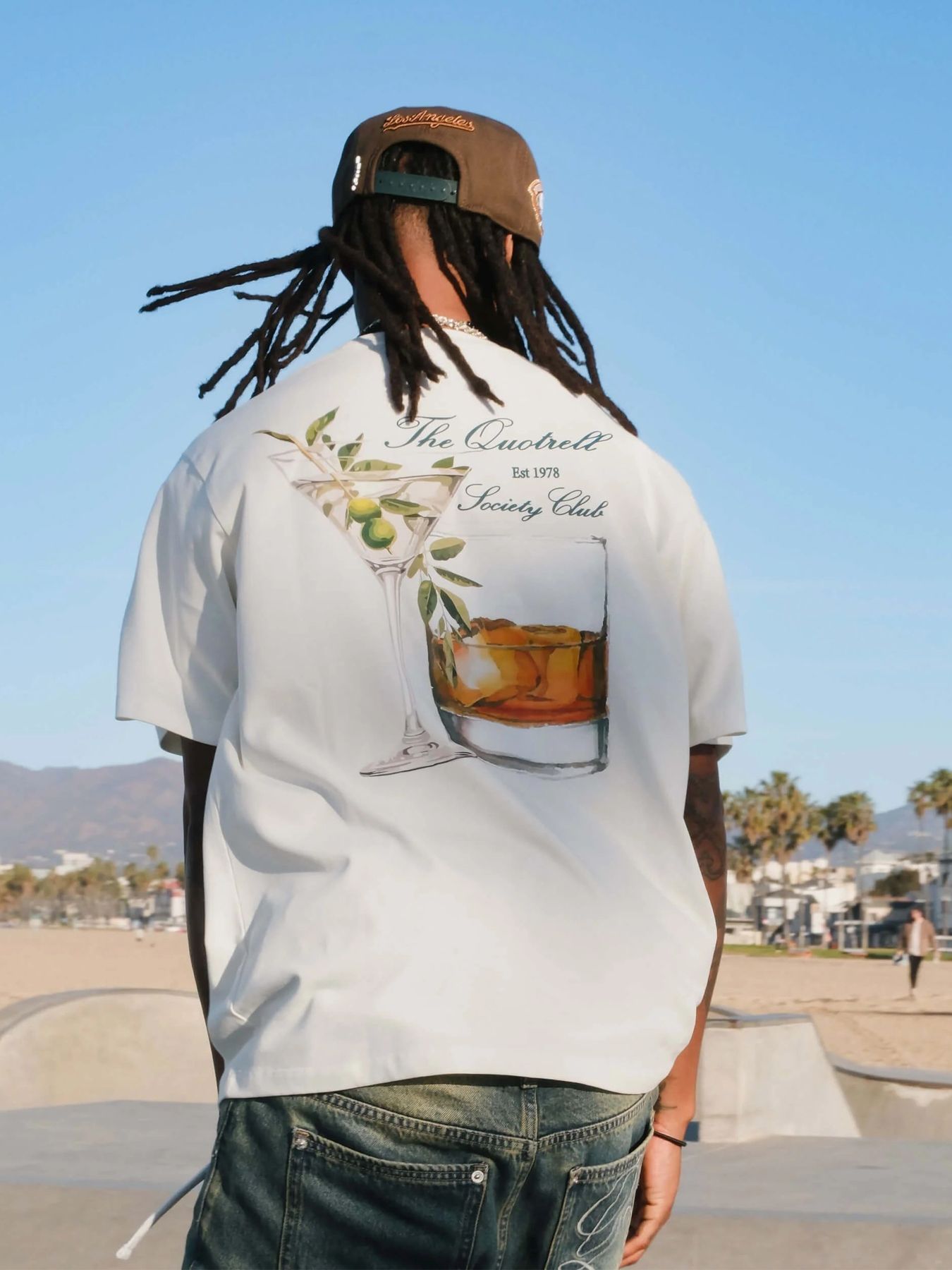 Quotrell Salud tee Off White/green 00112775-OWG