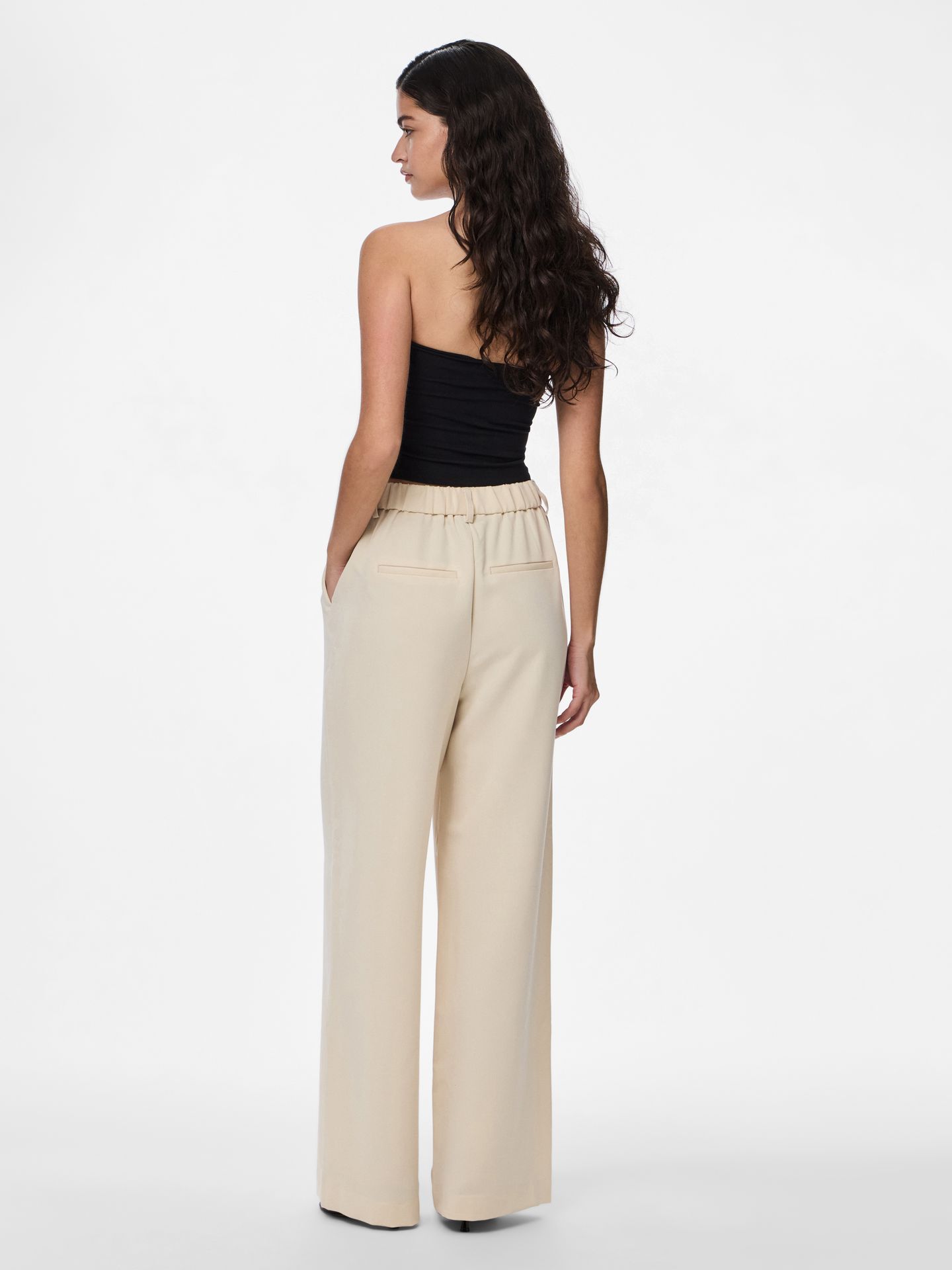 Pieces PCKAMIL HW WIDE PANT NOOS BC Sandshell 2900155624015