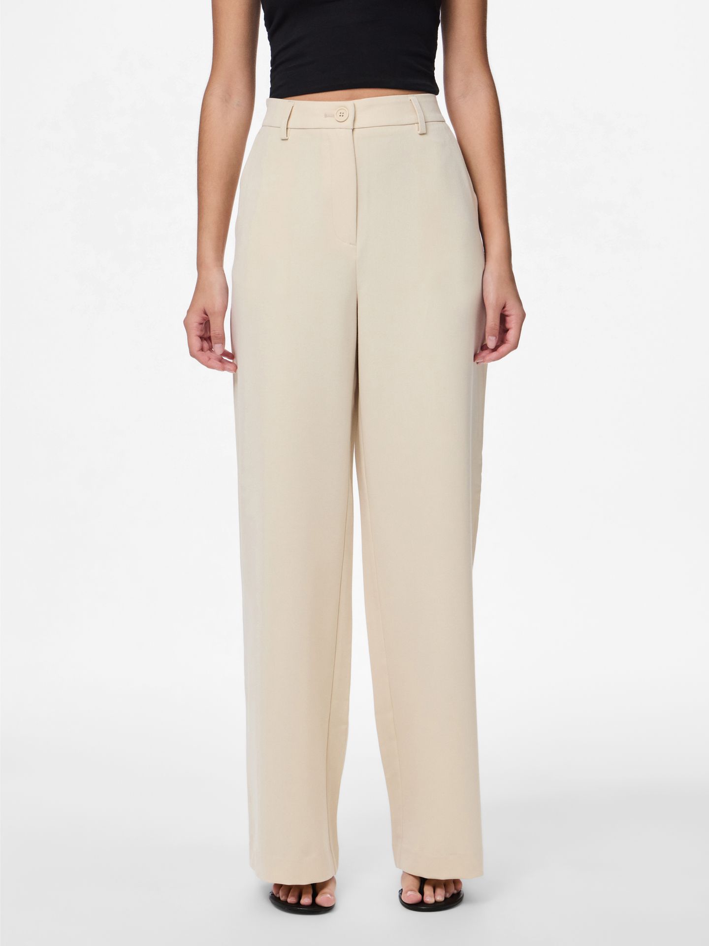 Pieces PCKAMIL HW WIDE PANT NOOS BC Sandshell 2900155624015