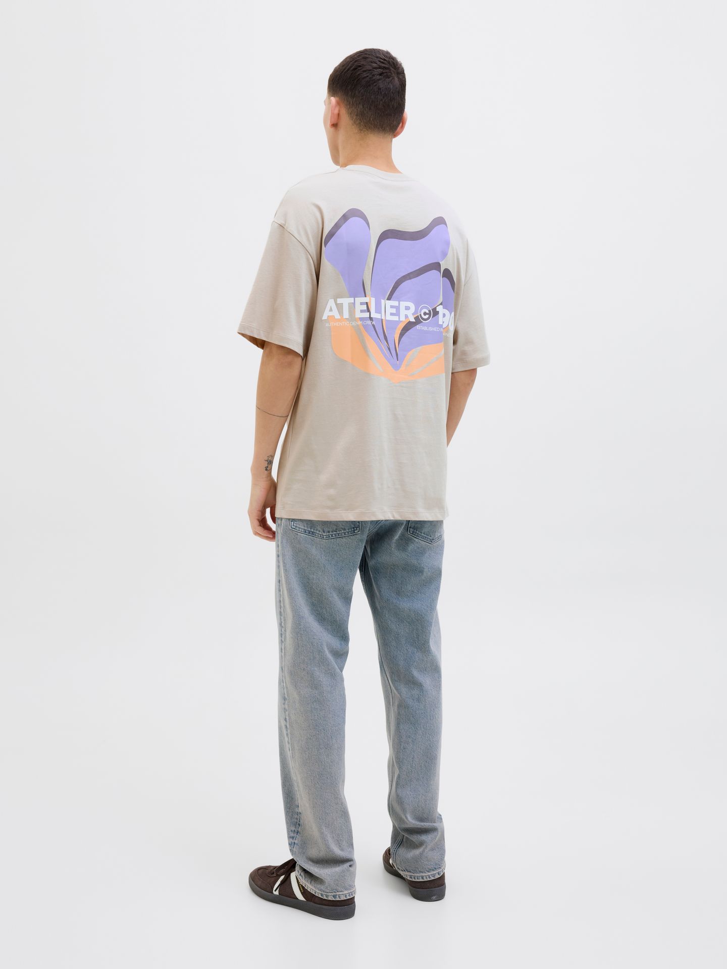 Jack & Jones JJEAMES TEE SS CREW NECK Moonbeam 2900155628051