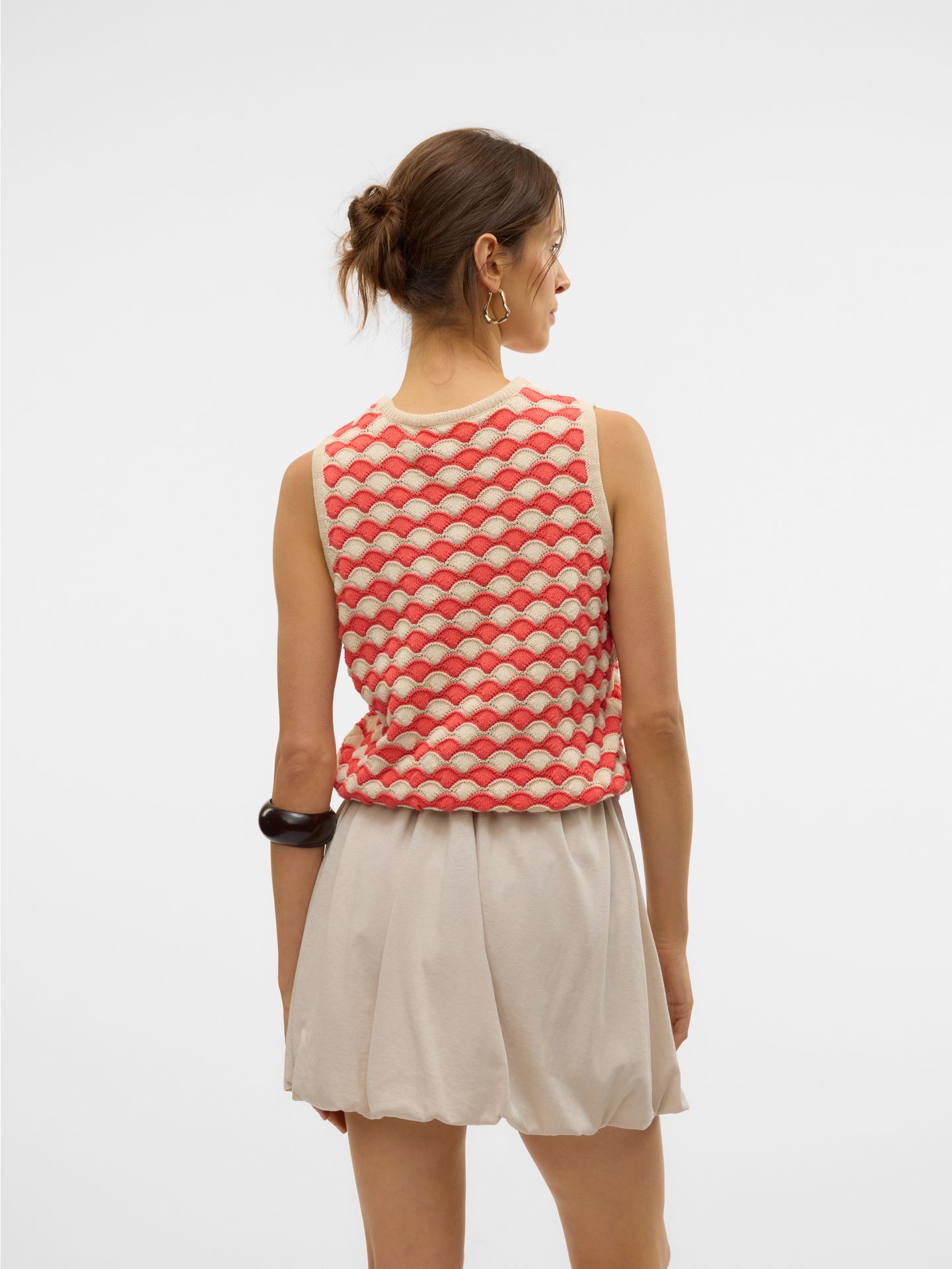 Vero Moda VMCARRY SL O-NECK TOP GA Birch/Dicte 2900155648035