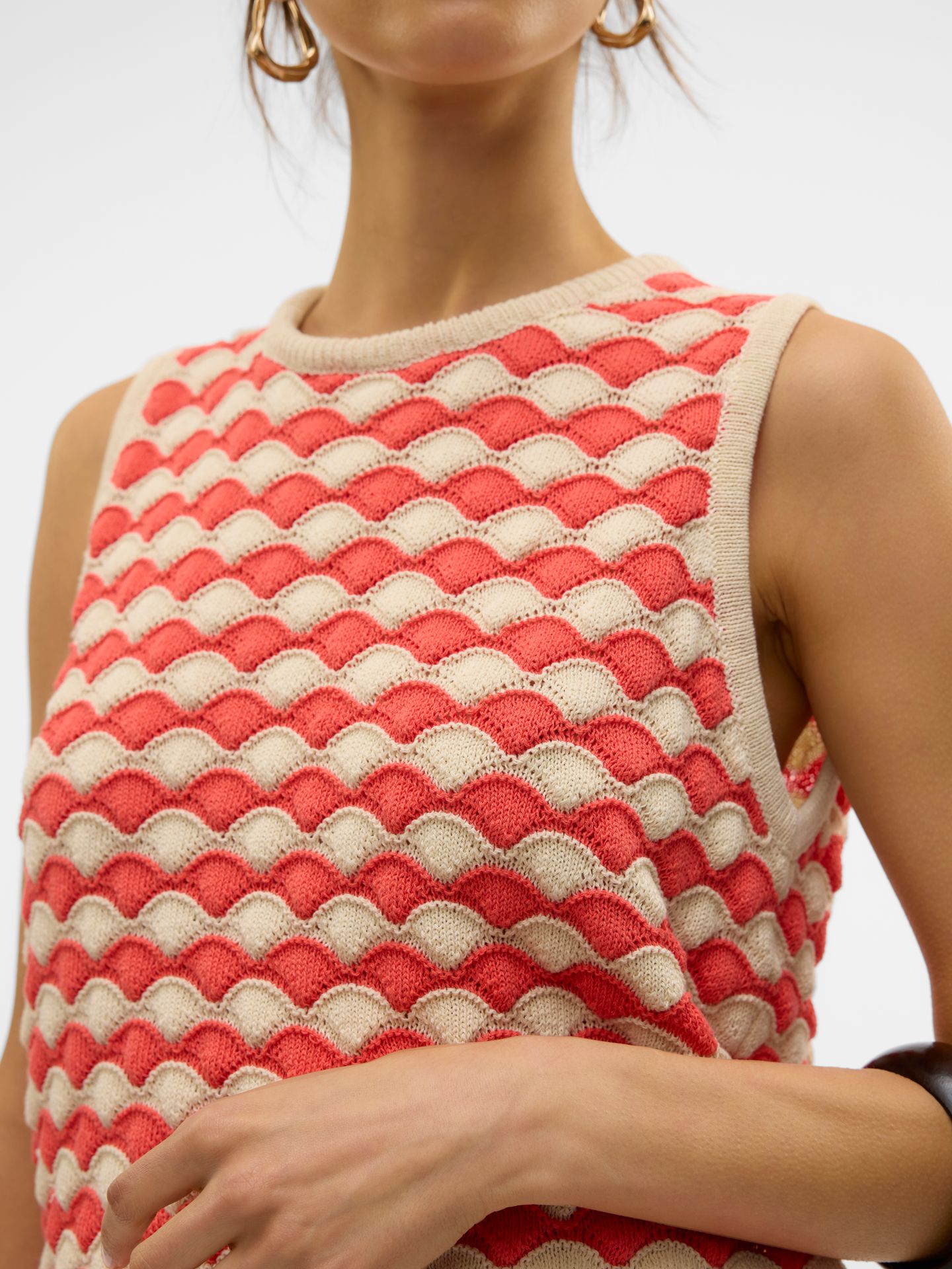 Vero Moda VMCARRY SL O-NECK TOP GA Birch/Dicte 2900155648035